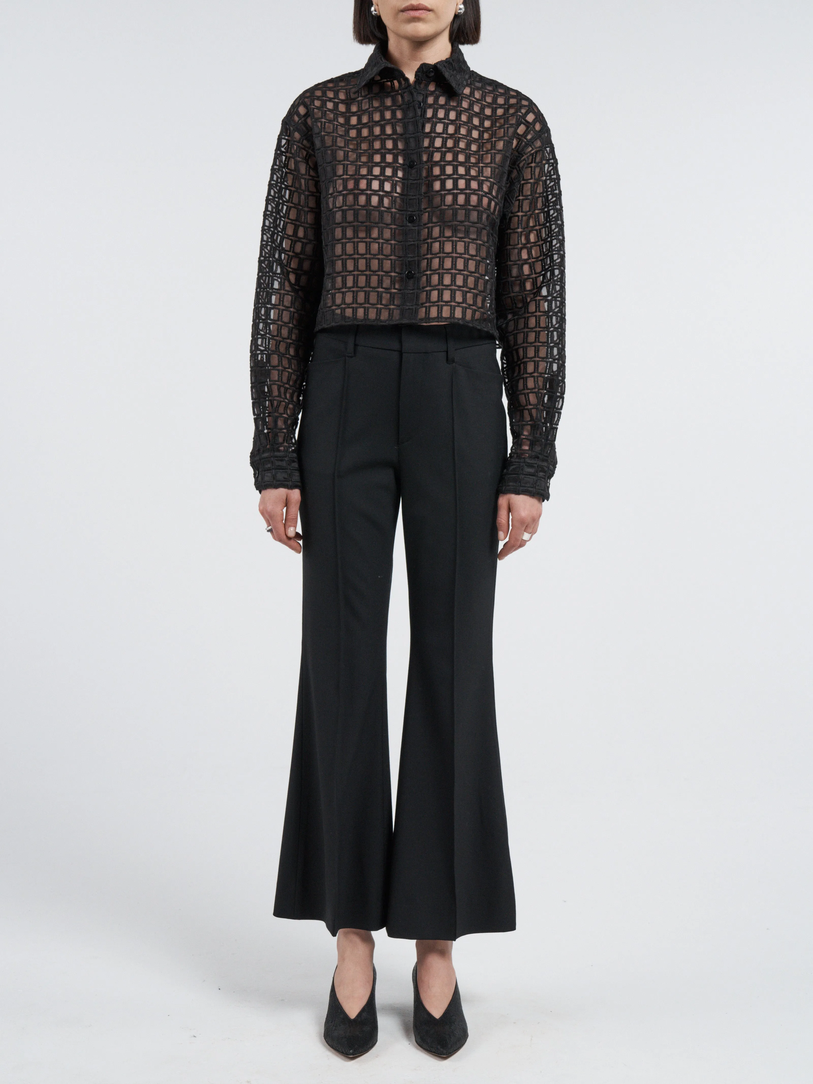 Mid Rise Flare in Black sold by MARIA McMANUS