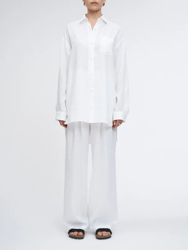 A-Line Tunic Shirt in White sold by MARIA McMANUS