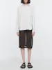 Oversized Covered Placket Shirt in White sold by MARIA McMANUS