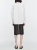 Oversized Covered Placket Shirt in White sold by MARIA McMANUS