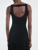 Halter Pleat Dress in Black sold by MARIA McMANUS