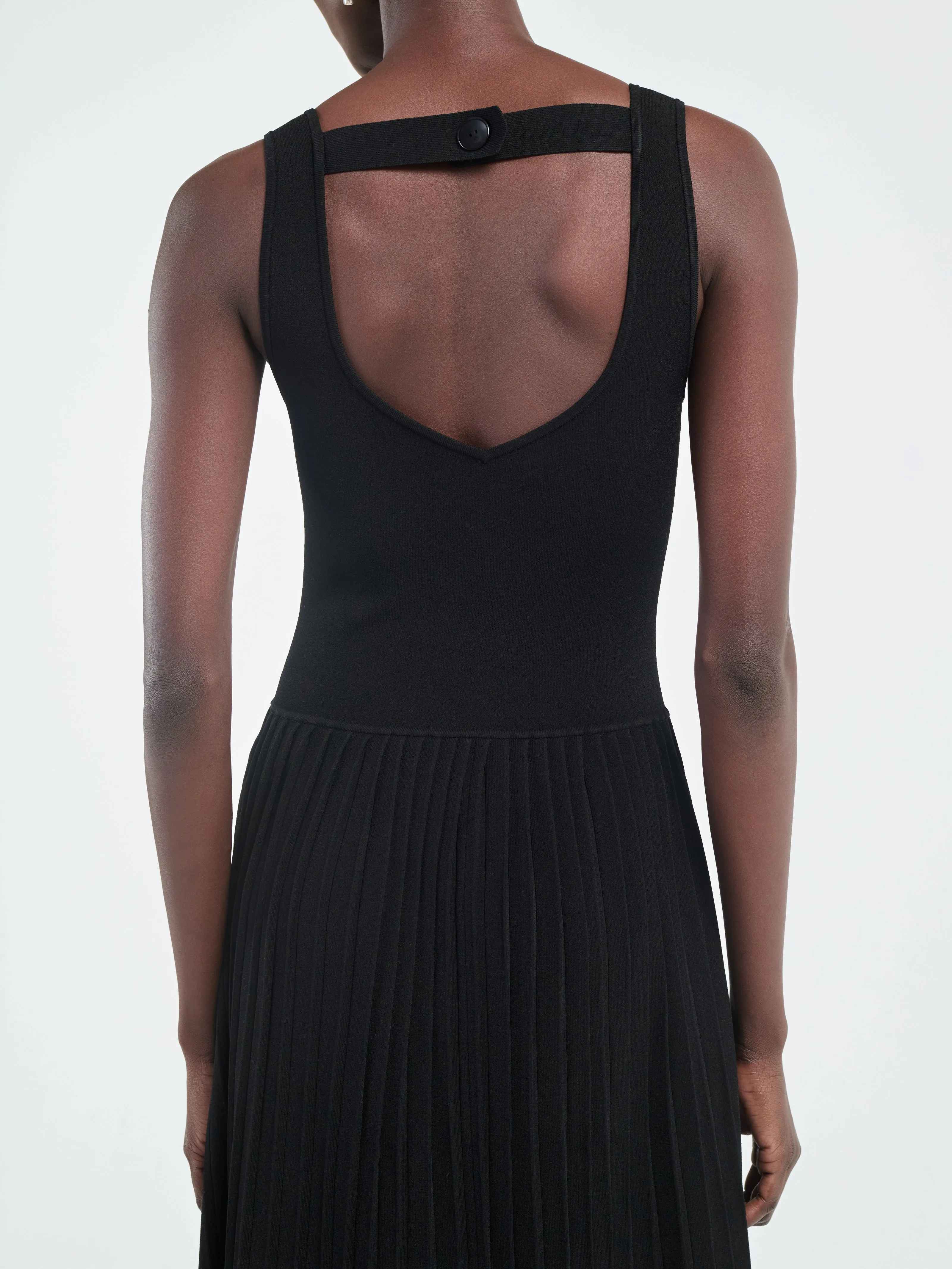 Halter Pleat Dress in Black sold by MARIA McMANUS product image thumbnail 5