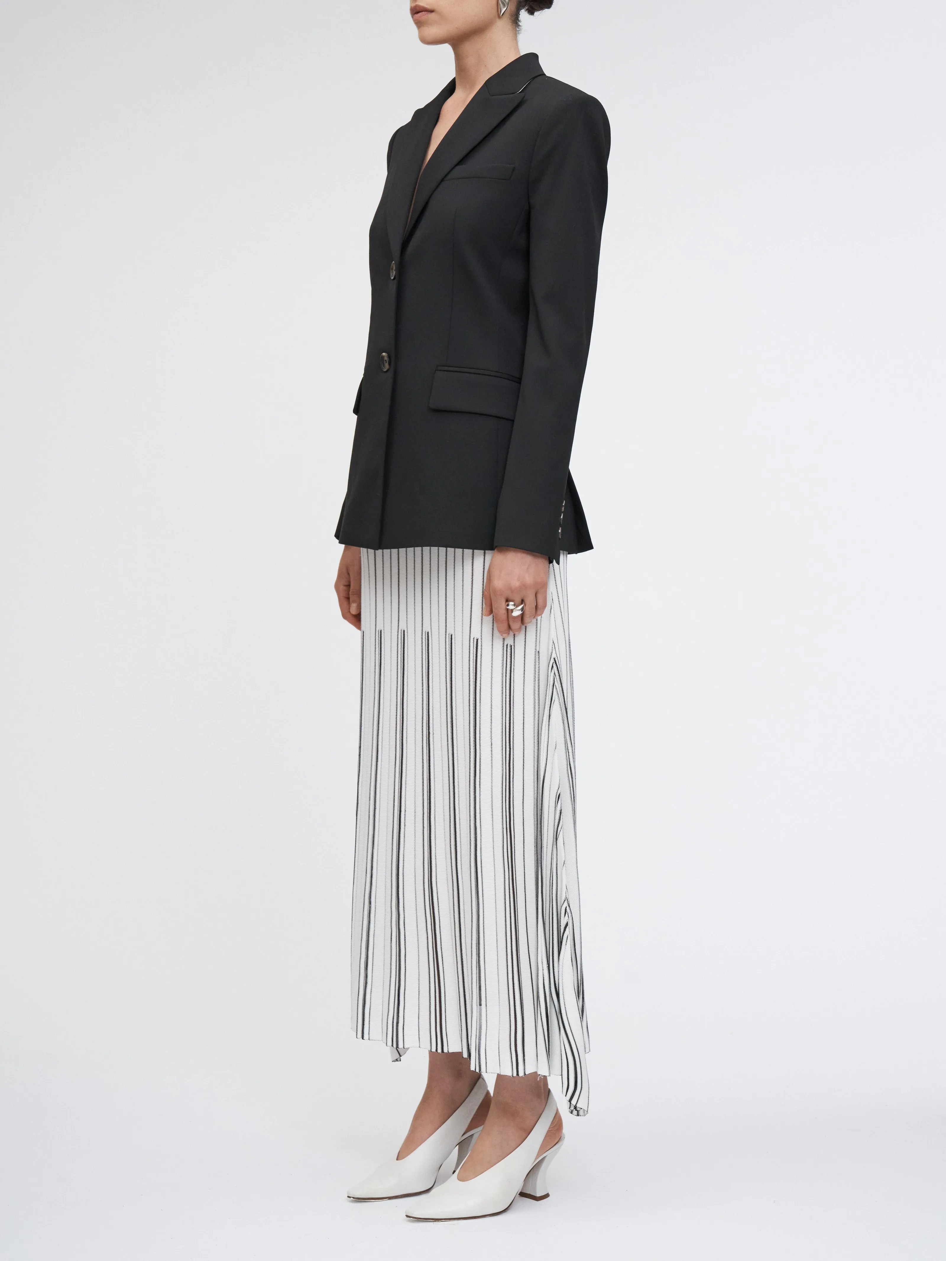 Variegated Pleat Skirt in Off-White sold by MARIA McMANUS product image thumbnail 3