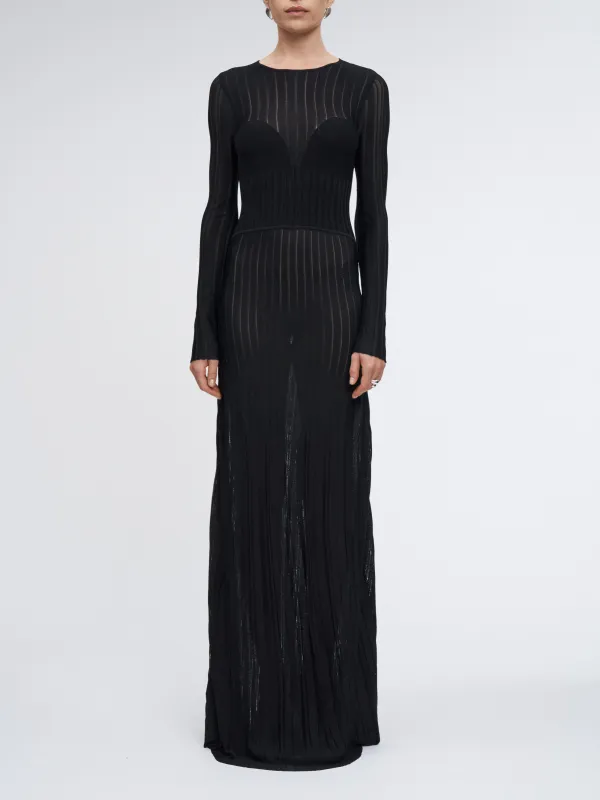 Bustier Variegated Dress in Black made by MARIA McMANUS