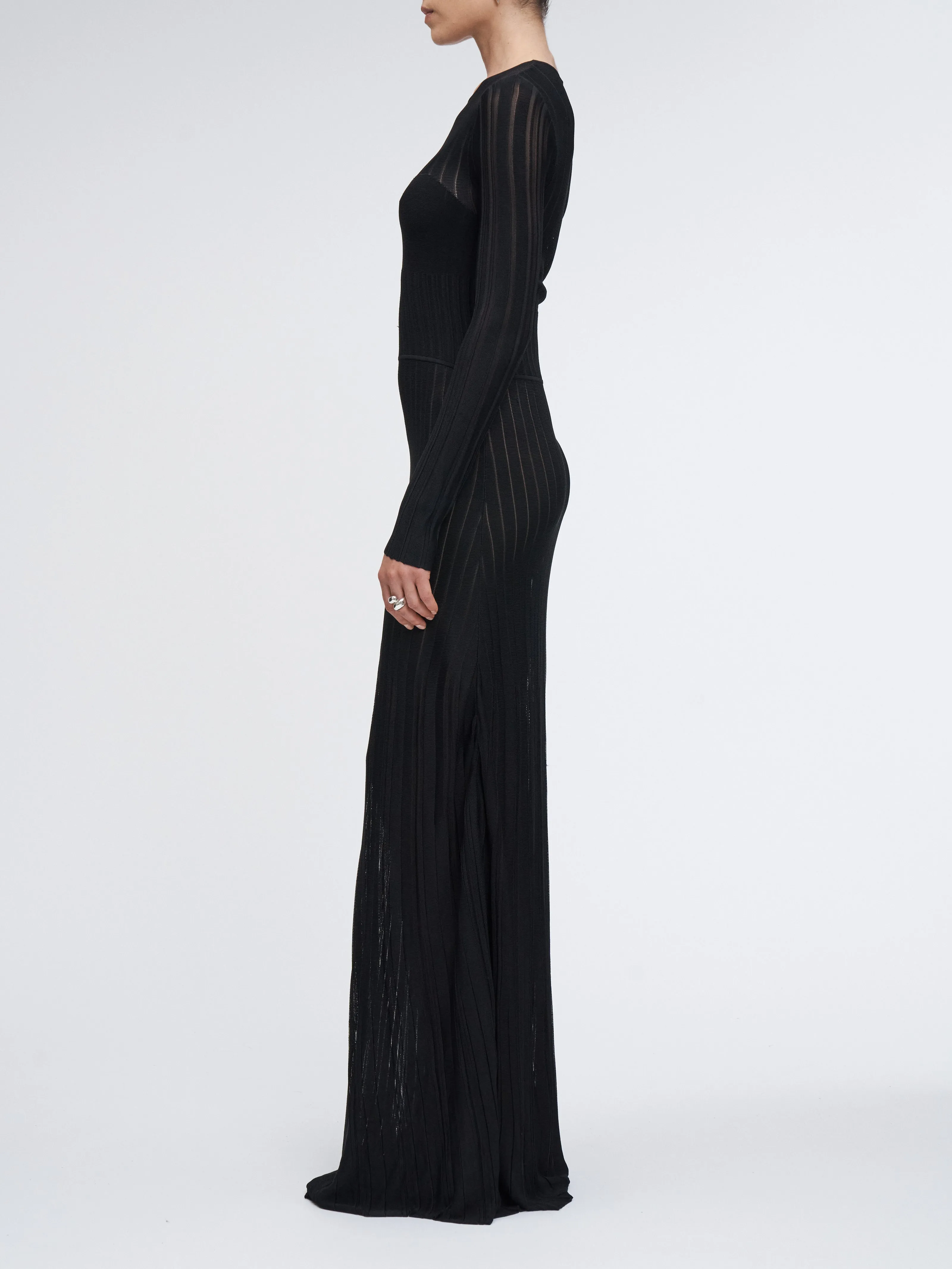 Bustier Variegated Dress in Black sold by MARIA McMANUS product image thumbnail 3