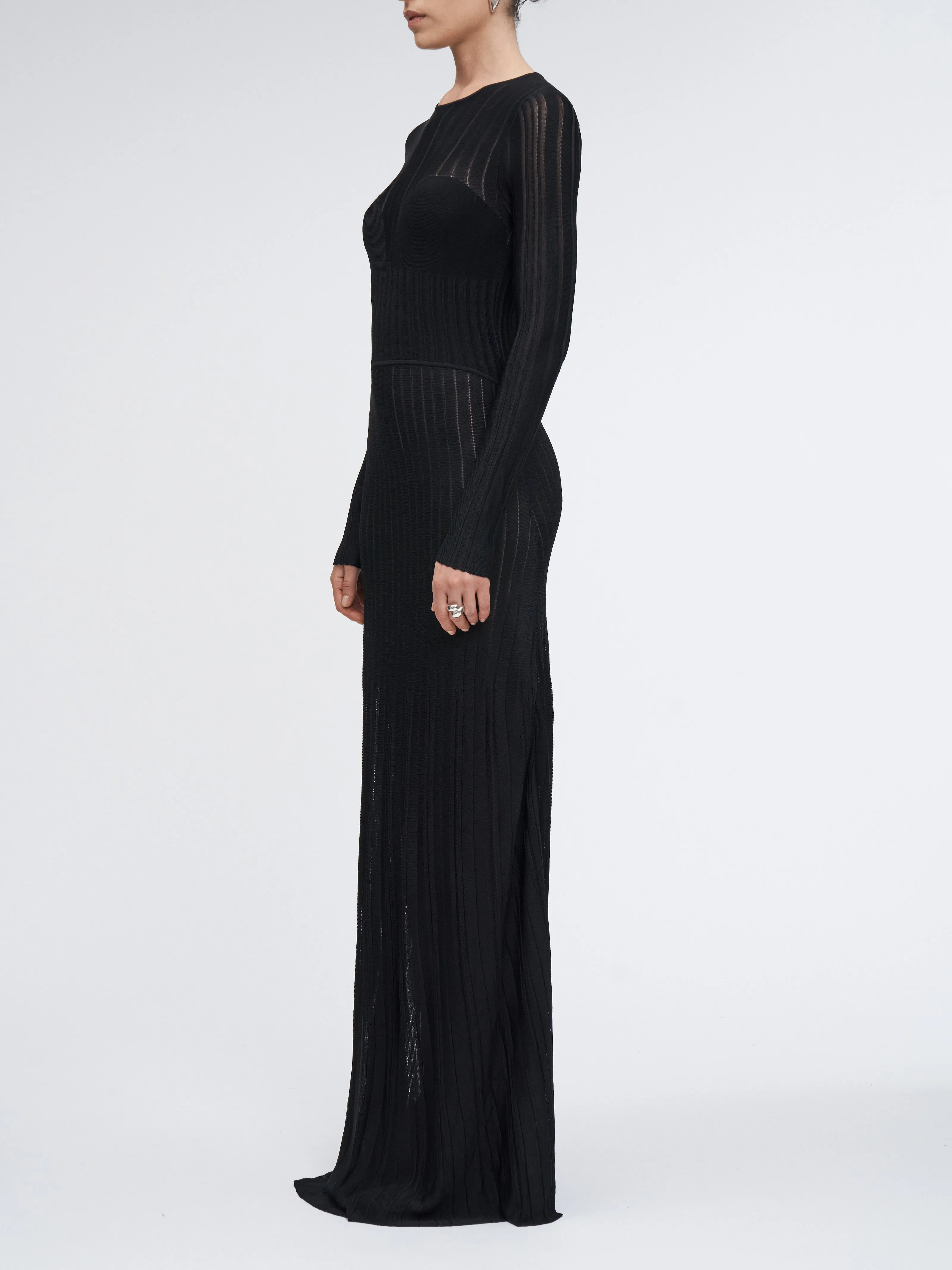 Bustier Variegated Dress in Black sold by MARIA McMANUS product image thumbnail 2