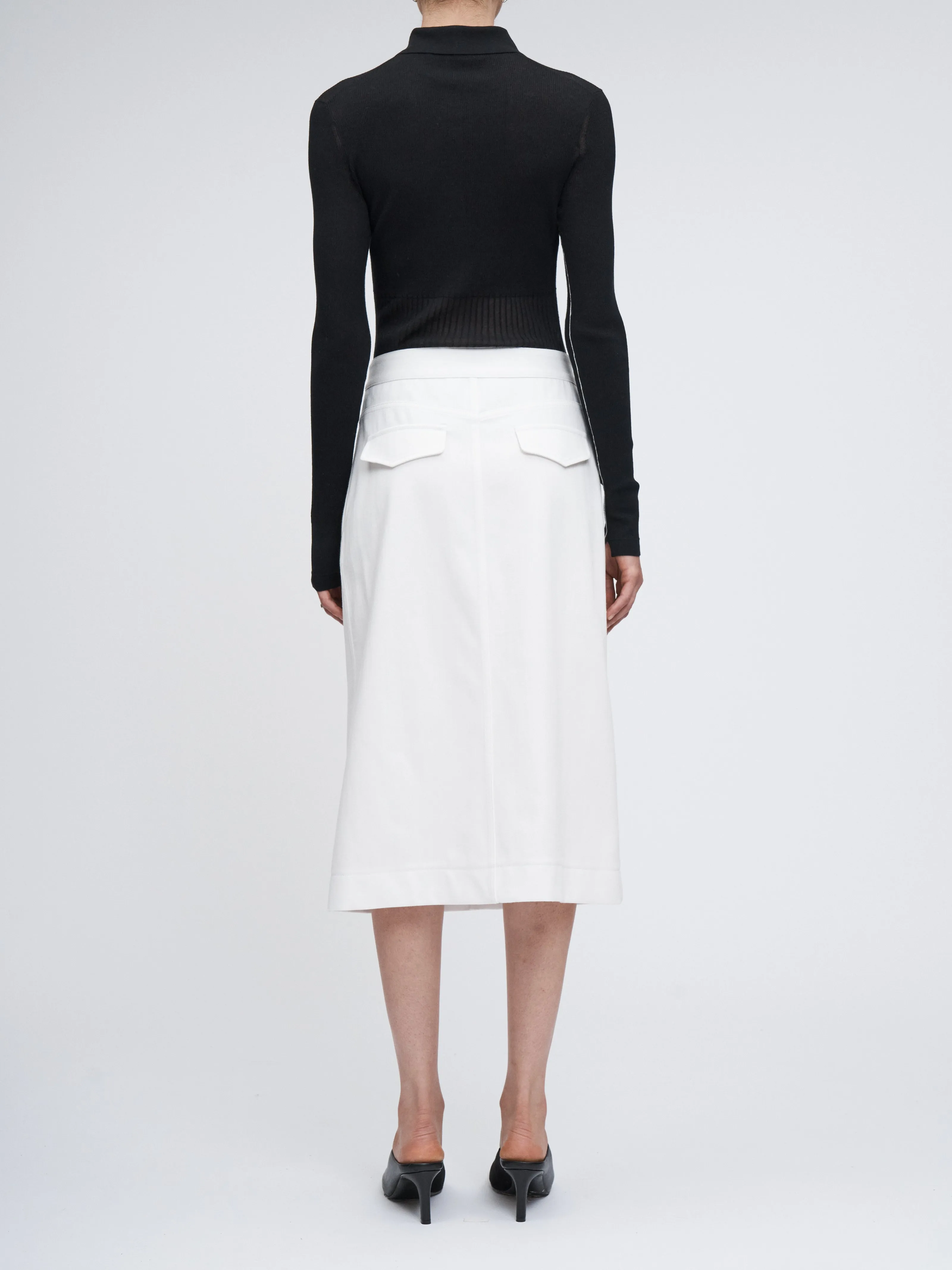 Ribbed Button Polo in Black sold by MARIA McMANUS product image thumbnail 3