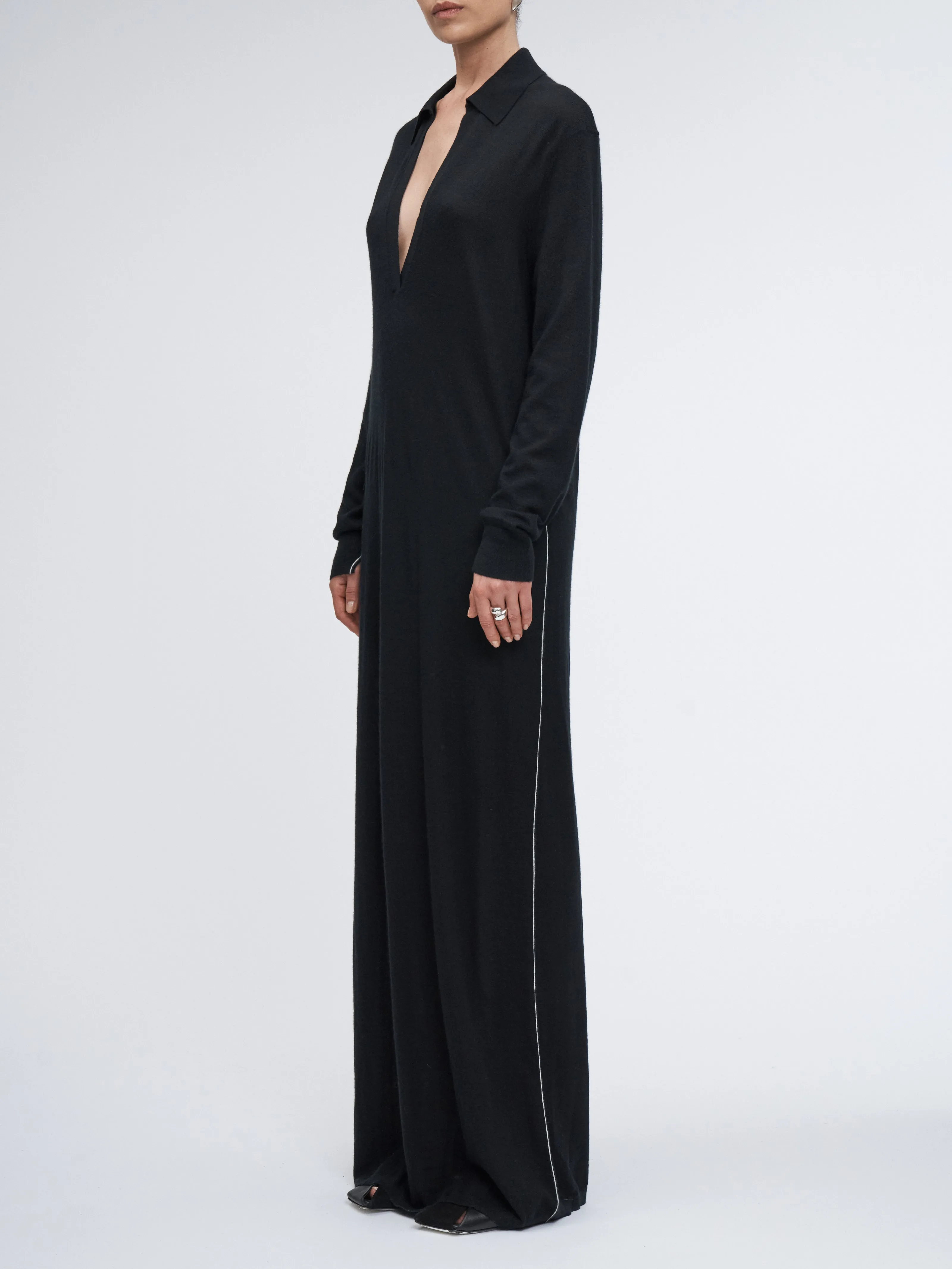 Jersey Polo Dress in Black sold by MARIA McMANUS product image thumbnail 2