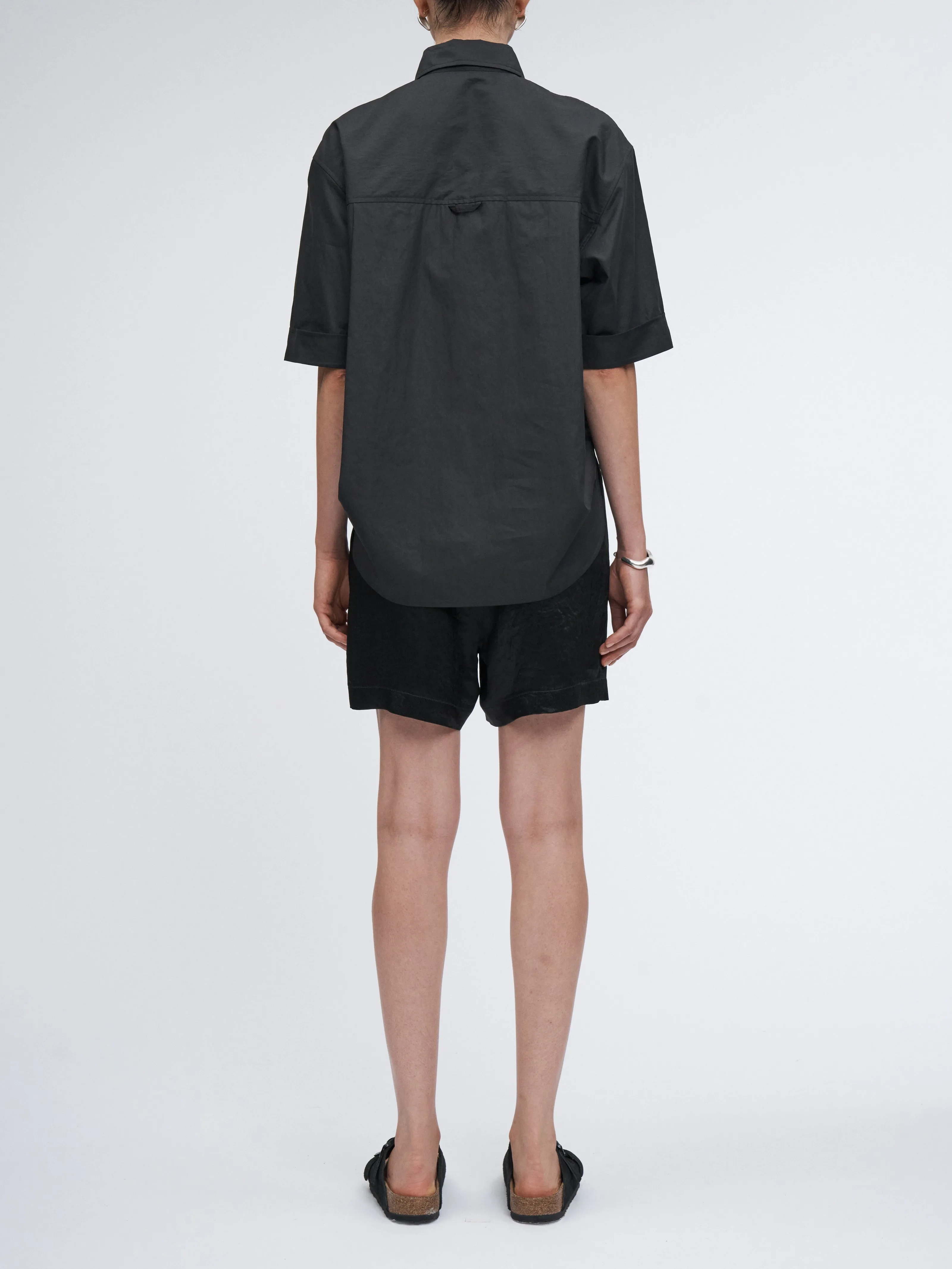 Short Sleeve Oversized Shirt in Black sold by MARIA McMANUS product image thumbnail 3