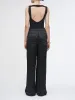 Flap Pocket Pleat Pant in Glossy Black sold by MARIA McMANUS