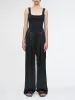 Flap Pocket Pleat Pant in Glossy Black sold by MARIA McMANUS