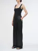 Flap Pocket Pleat Pant in Glossy Black sold by MARIA McMANUS