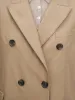 Billet Double Breasted Blazer in Walnut Cotton Poplin sold by MARIA McMANUS