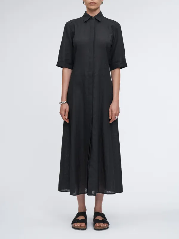 Panel Shirt Dress in Black sold by MARIA McMANUS