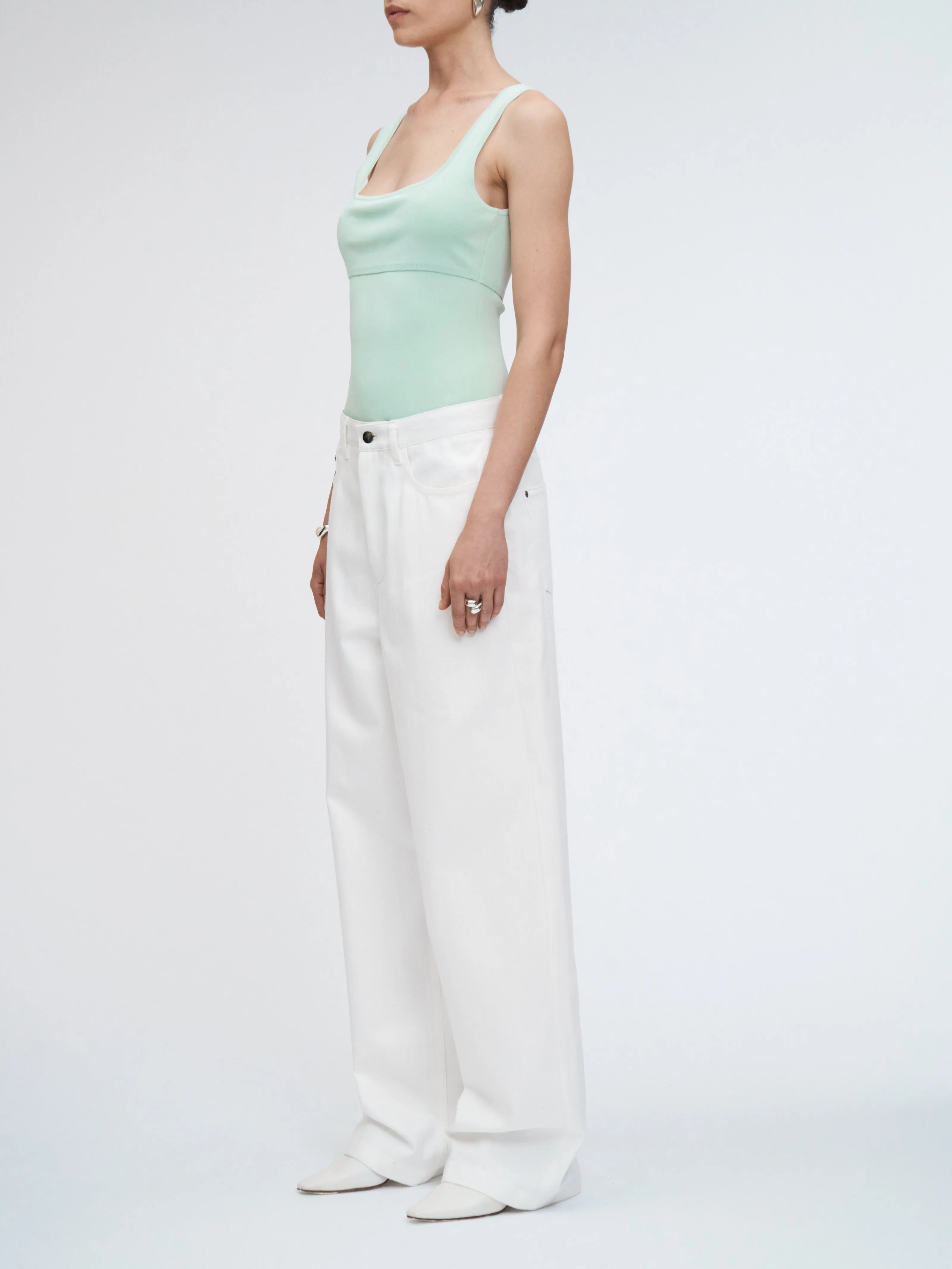 5 Pocket Wide Leg Jean in Snow White sold by MARIA McMANUS product image thumbnail 2