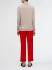 High Waisted Crop Trouser in Carmine Red sold by MARIA McMANUS