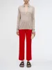 High Waisted Crop Trouser in Carmine Red sold by MARIA McMANUS
