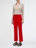 High Waisted Crop Trouser in Carmine Red sold by MARIA McMANUS