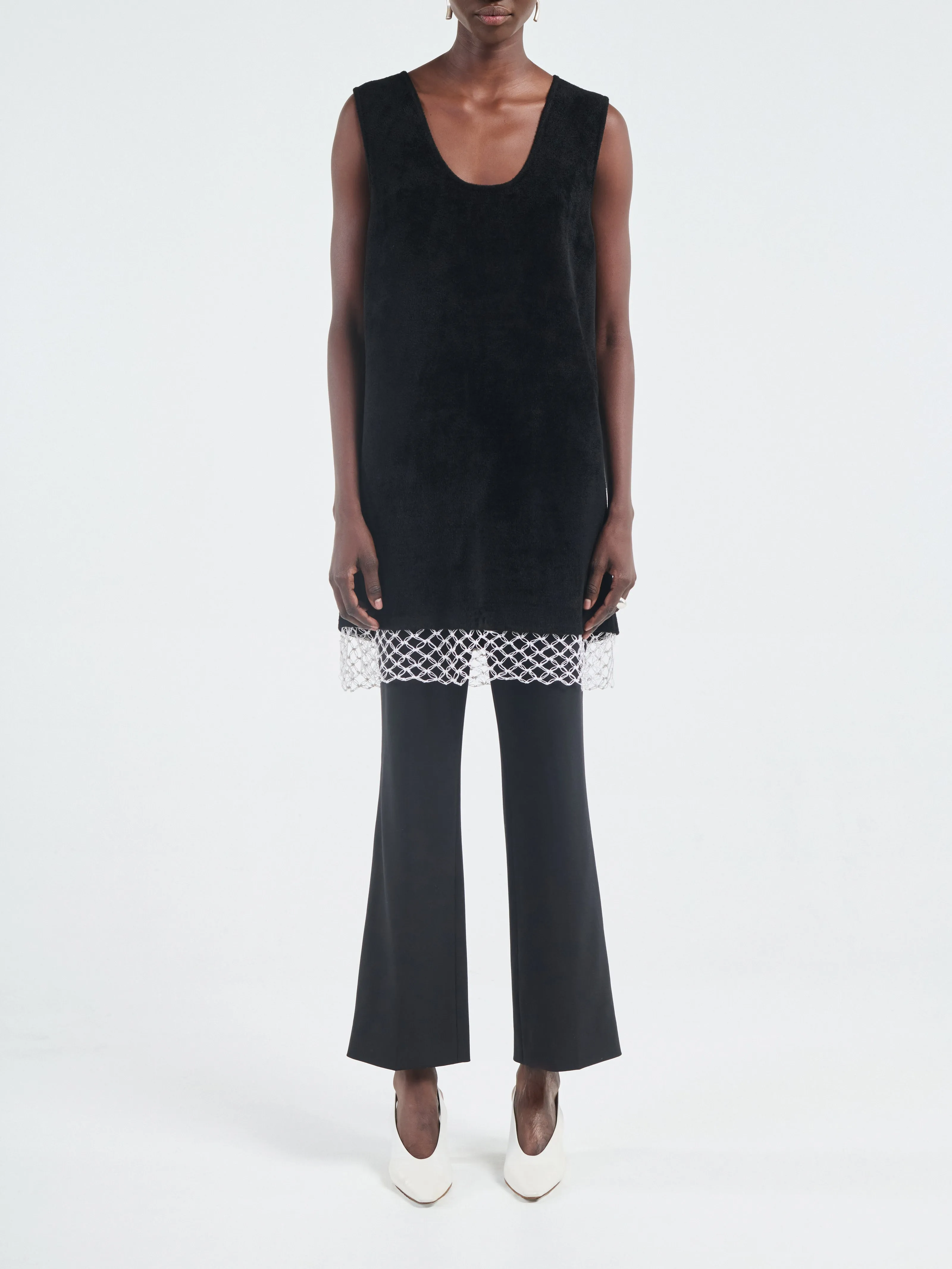 Velour Tunic Macrame in Black sold by MARIA McMANUS product image thumbnail 4