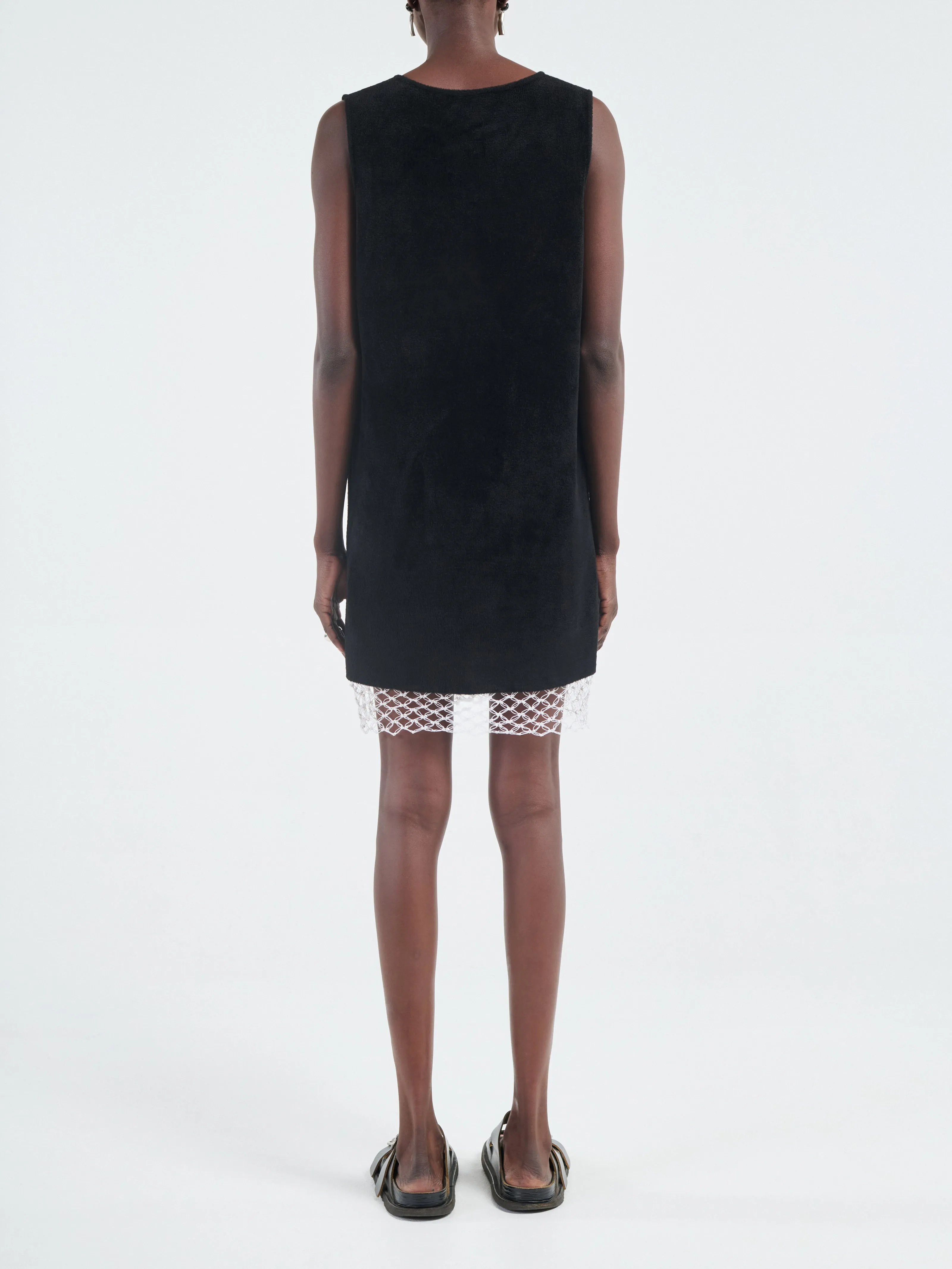 Velour Tunic Macrame in Black sold by MARIA McMANUS product image thumbnail 3