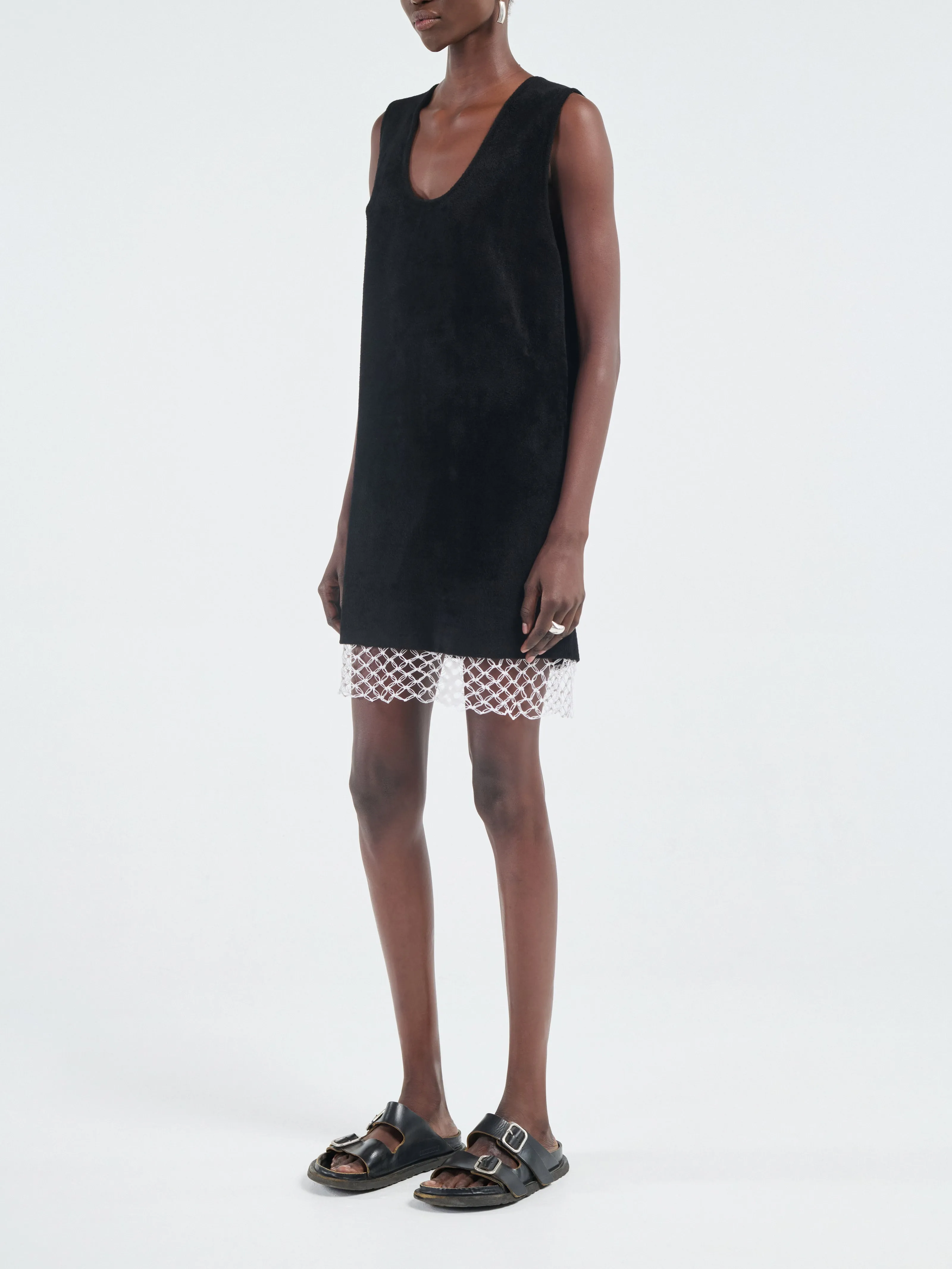 Velour Tunic Macrame in Black sold by MARIA McMANUS product image thumbnail 2