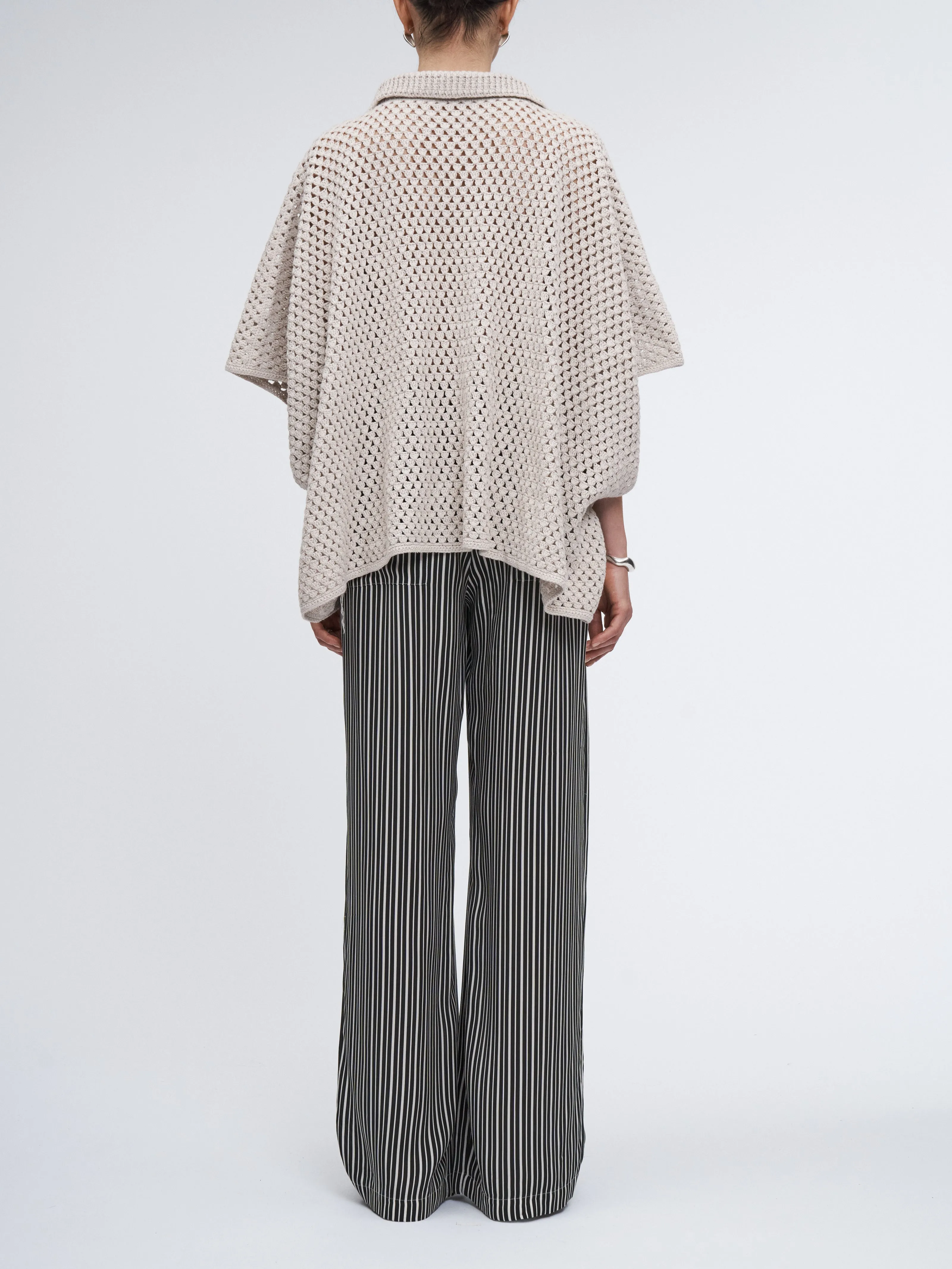 Hand Crochet Cape Polo in Champagne sold by MARIA McMANUS product image thumbnail 3