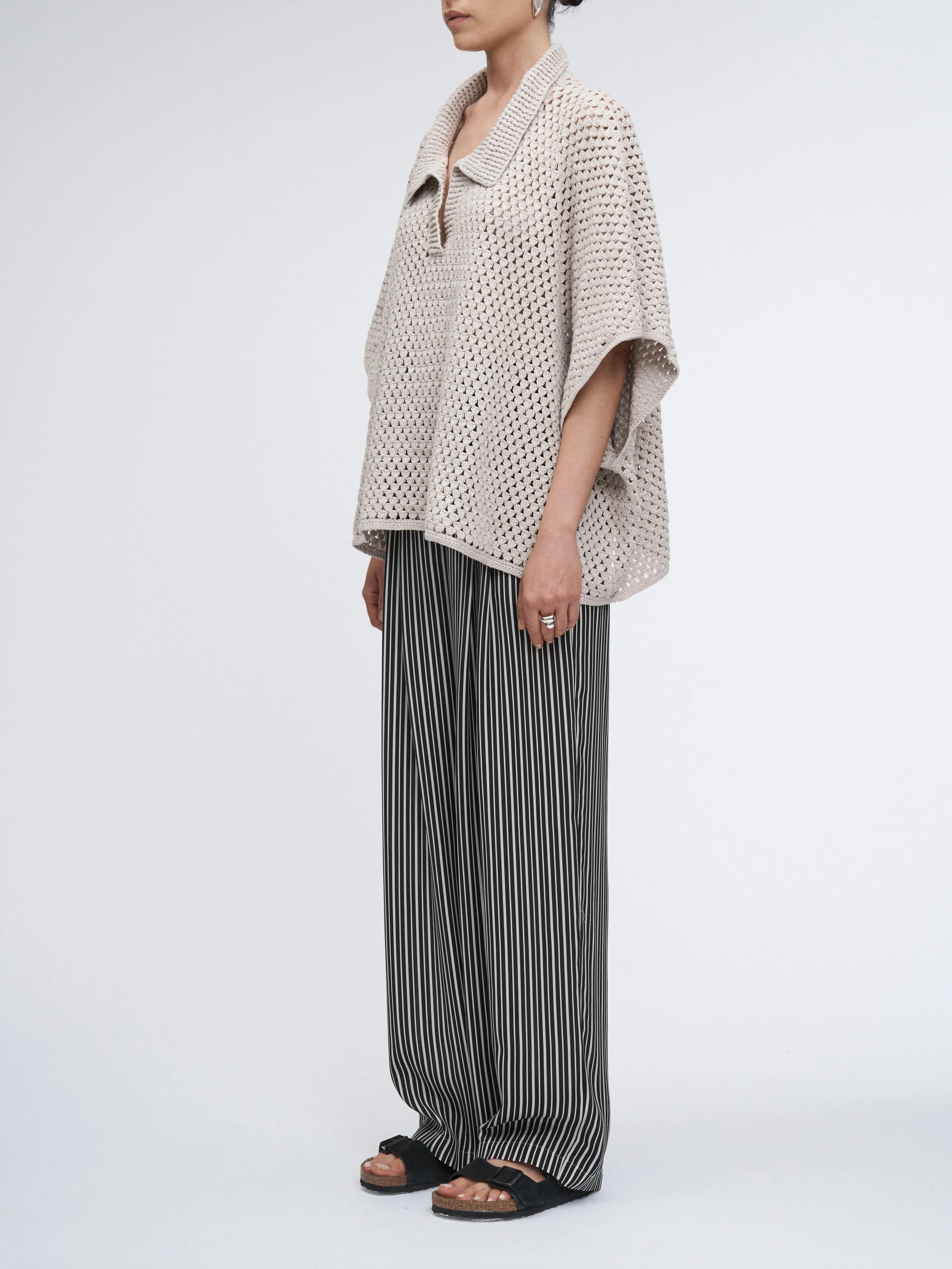 Hand Crochet Cape Polo in Champagne sold by MARIA McMANUS product image thumbnail 2