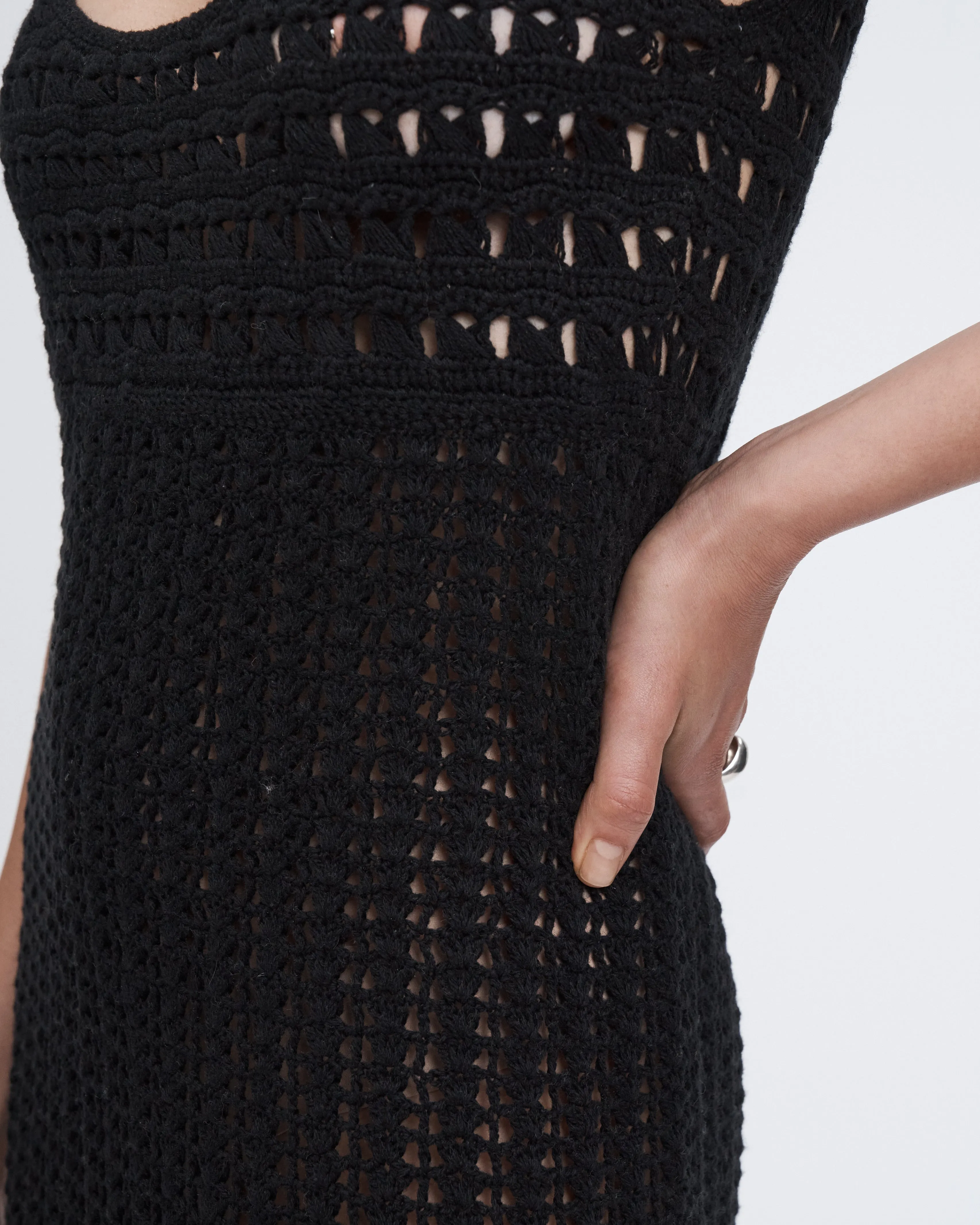 Hand Crochet Dress in Black sold by MARIA McMANUS product image thumbnail 5