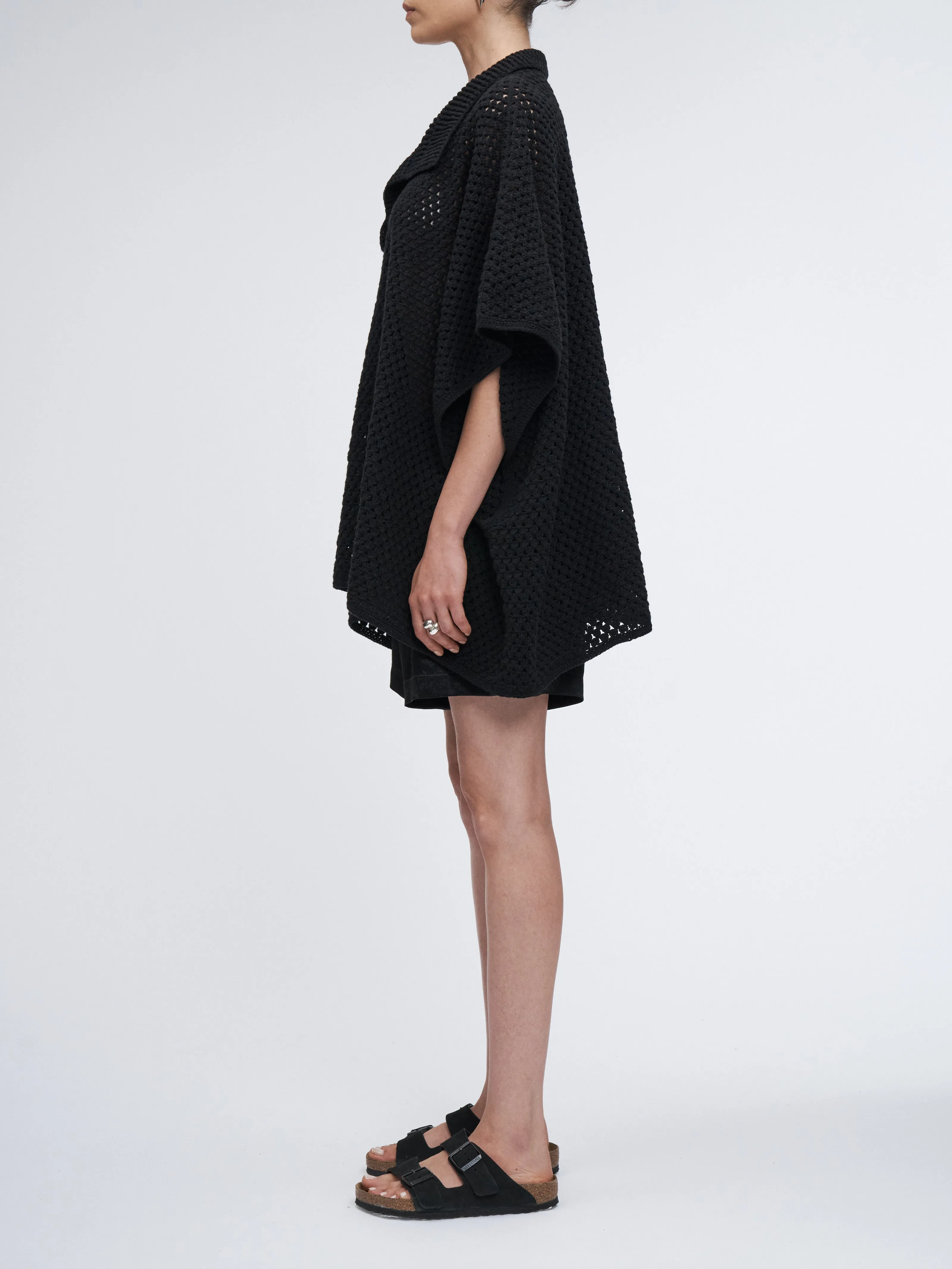 Hand Crochet Cape Polo in Black sold by MARIA McMANUS product image thumbnail 2