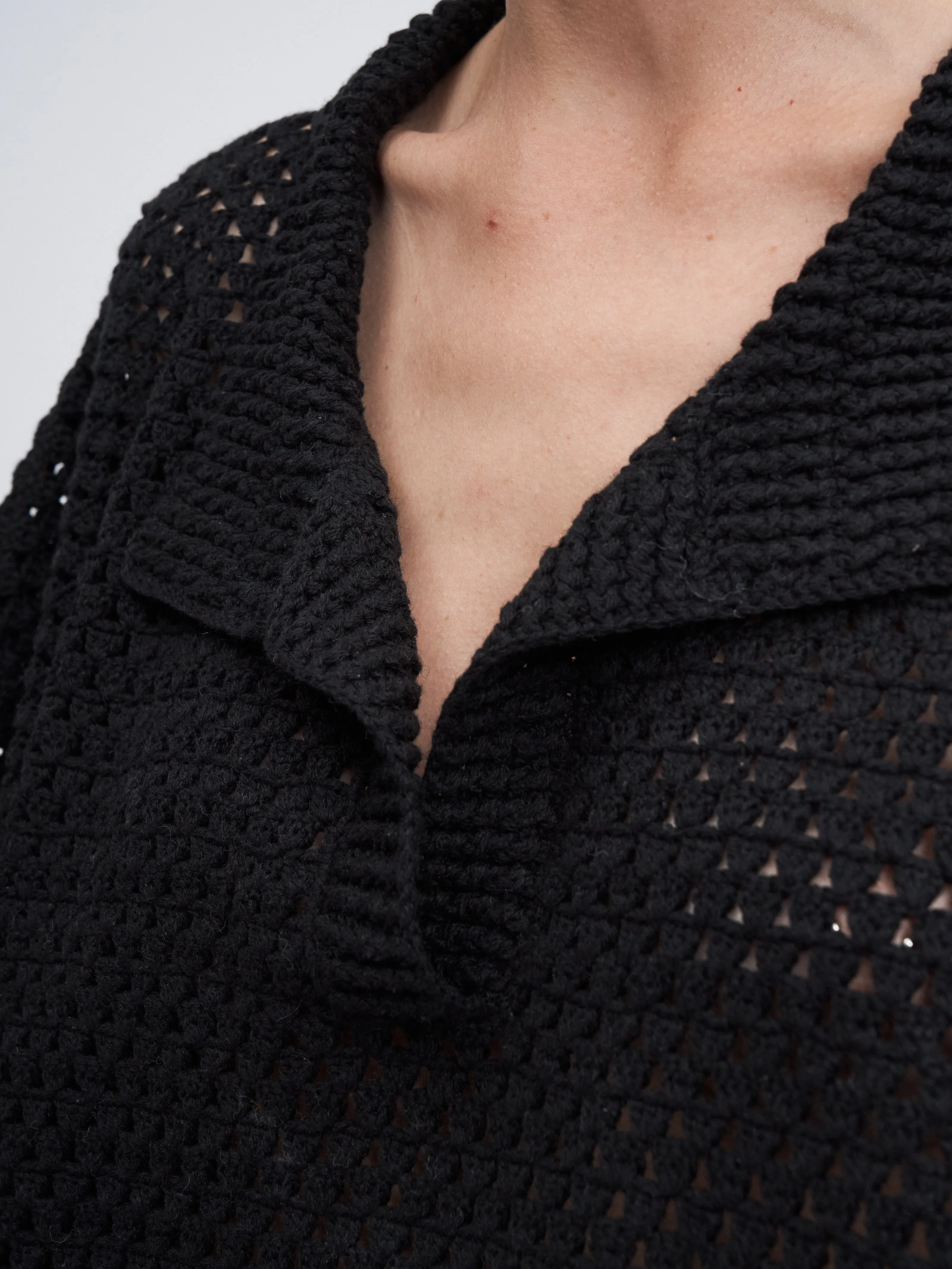 Hand Crochet Cape Polo in Black sold by MARIA McMANUS product image thumbnail 5