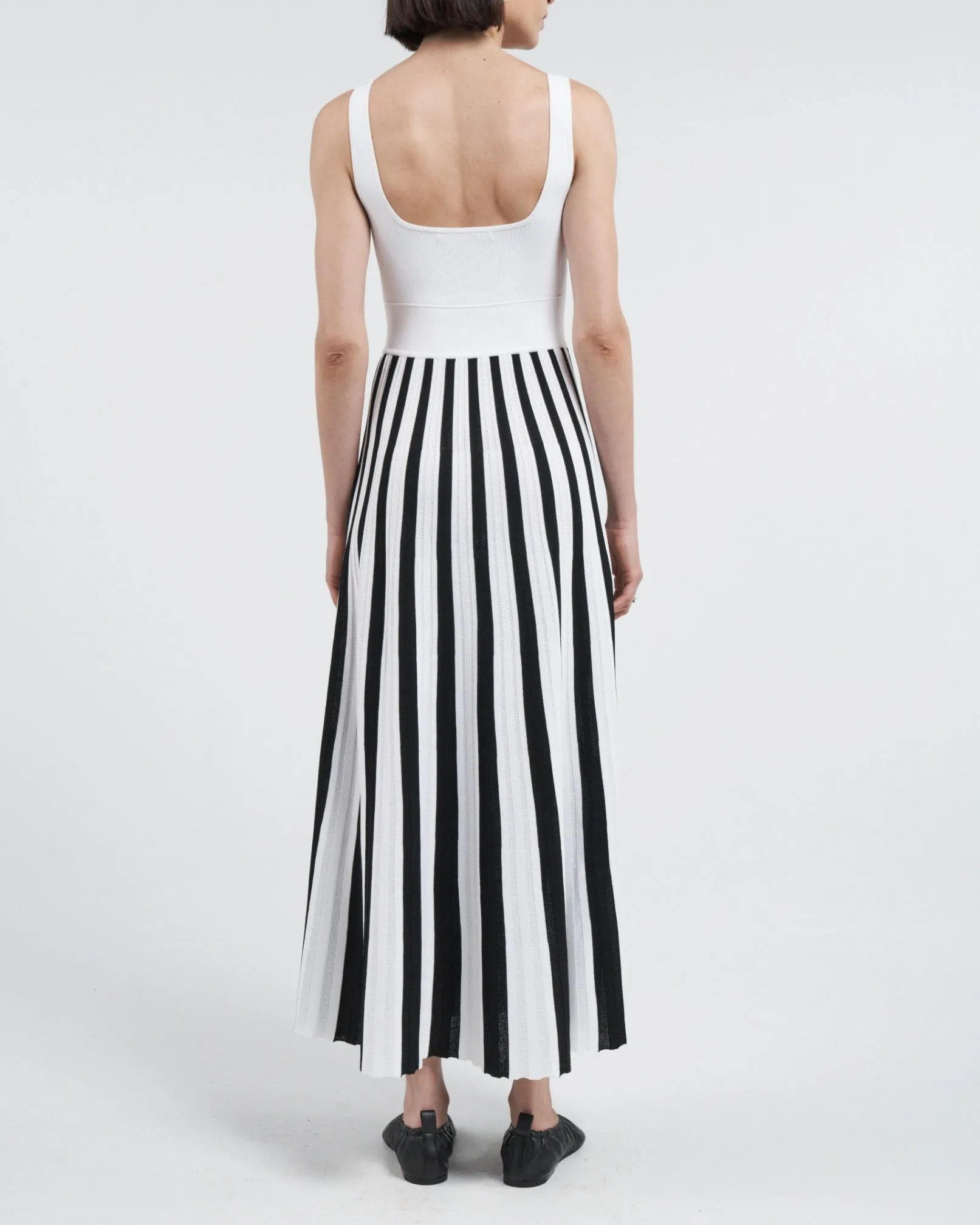 Square Neck Mesh Dress in White sold by MARIA McMANUS product image thumbnail 3