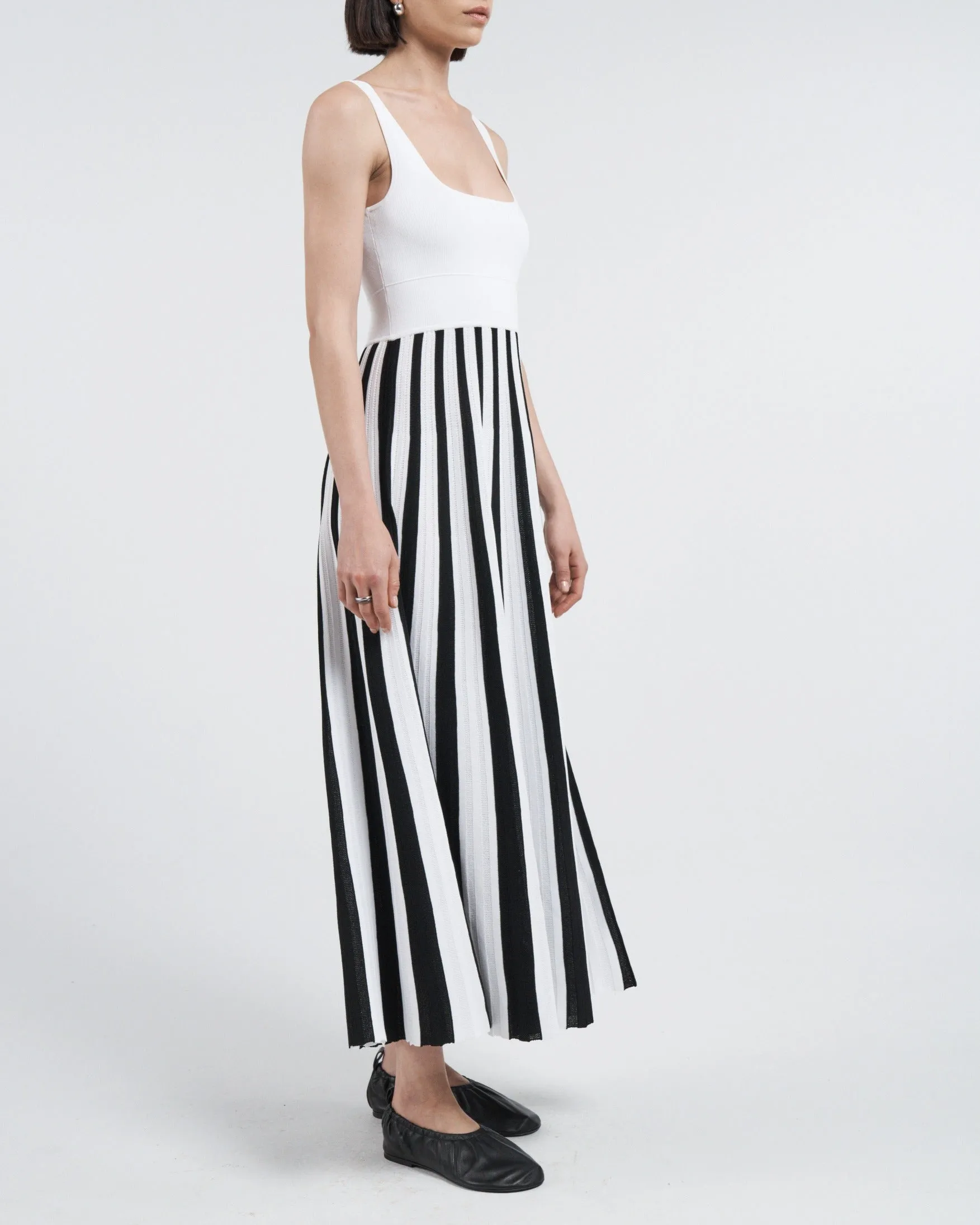 Square Neck Mesh Dress in White sold by MARIA McMANUS product image thumbnail 2