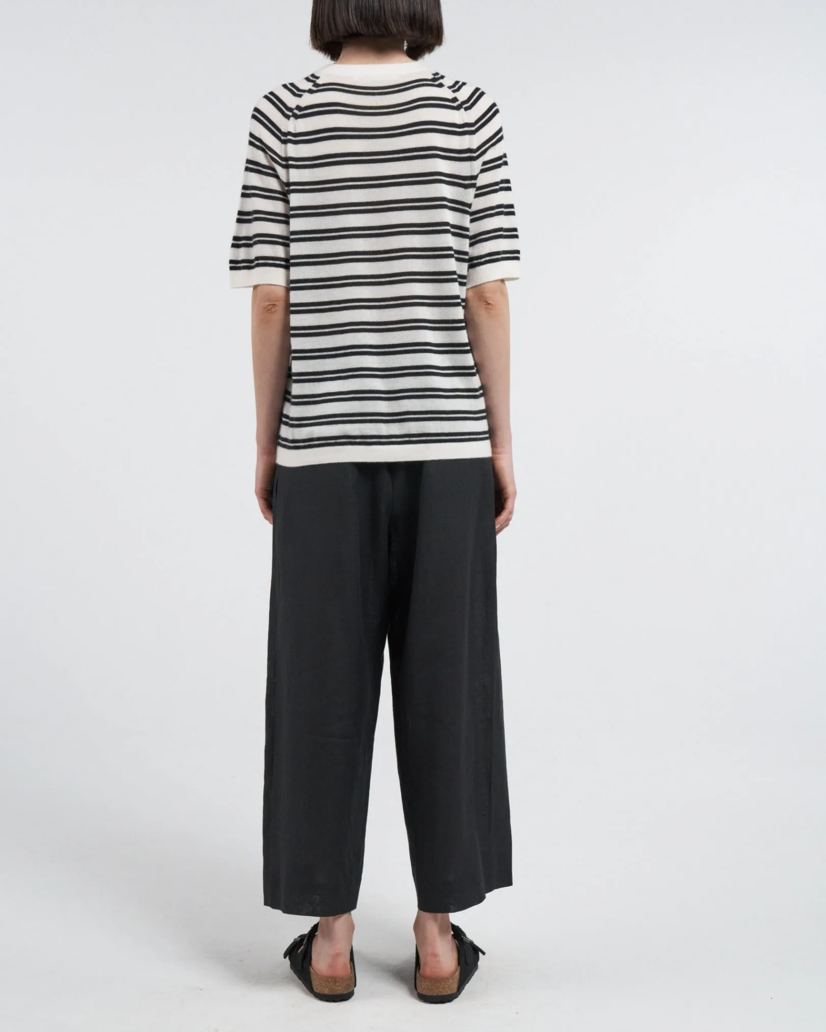 Oversized T-Shirt in Ivory/Black Stripe sold by MARIA McMANUS product image thumbnail 2