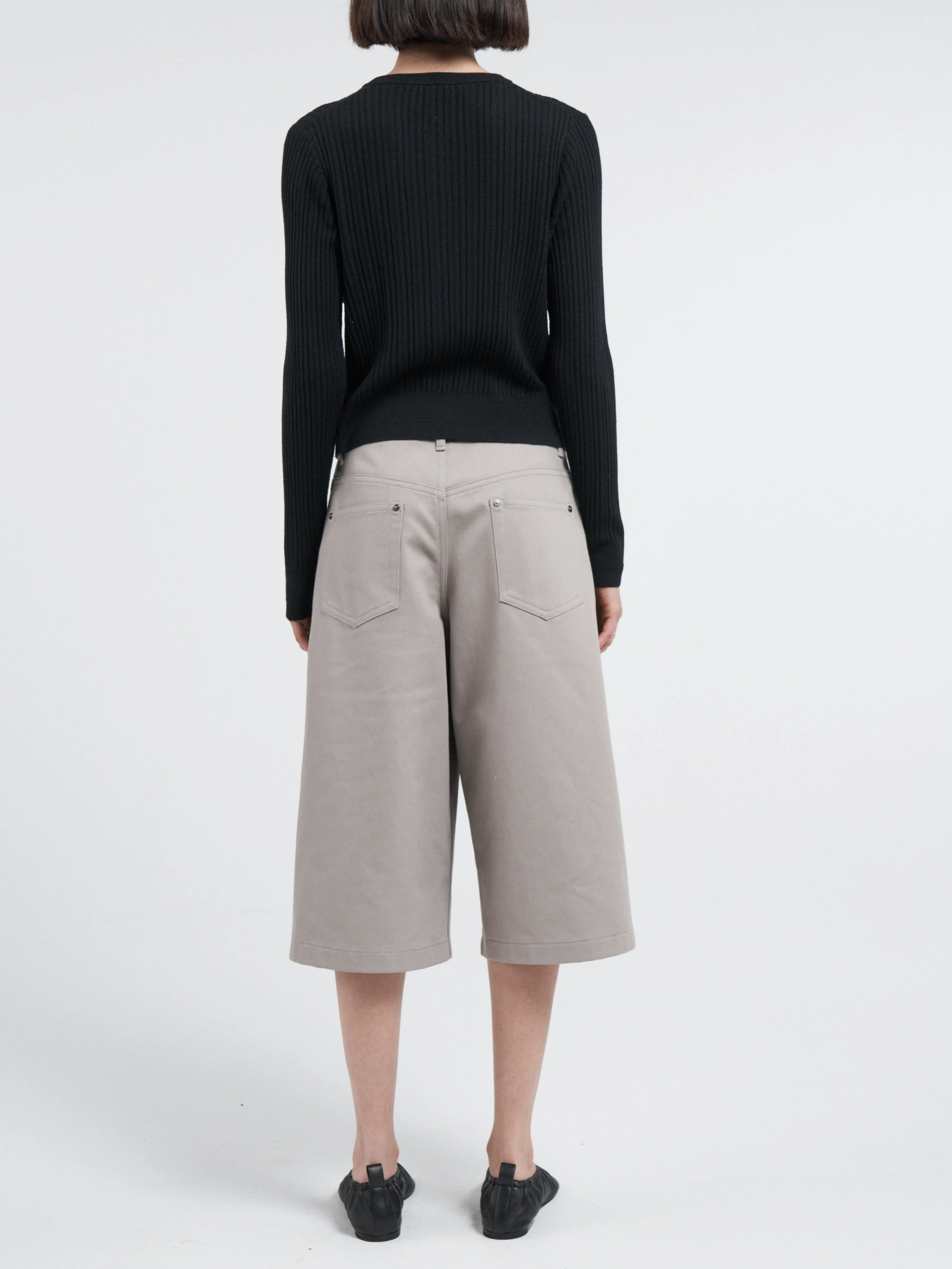 Pointelle Petite Cardigan in Black sold by MARIA McMANUS product image thumbnail 3