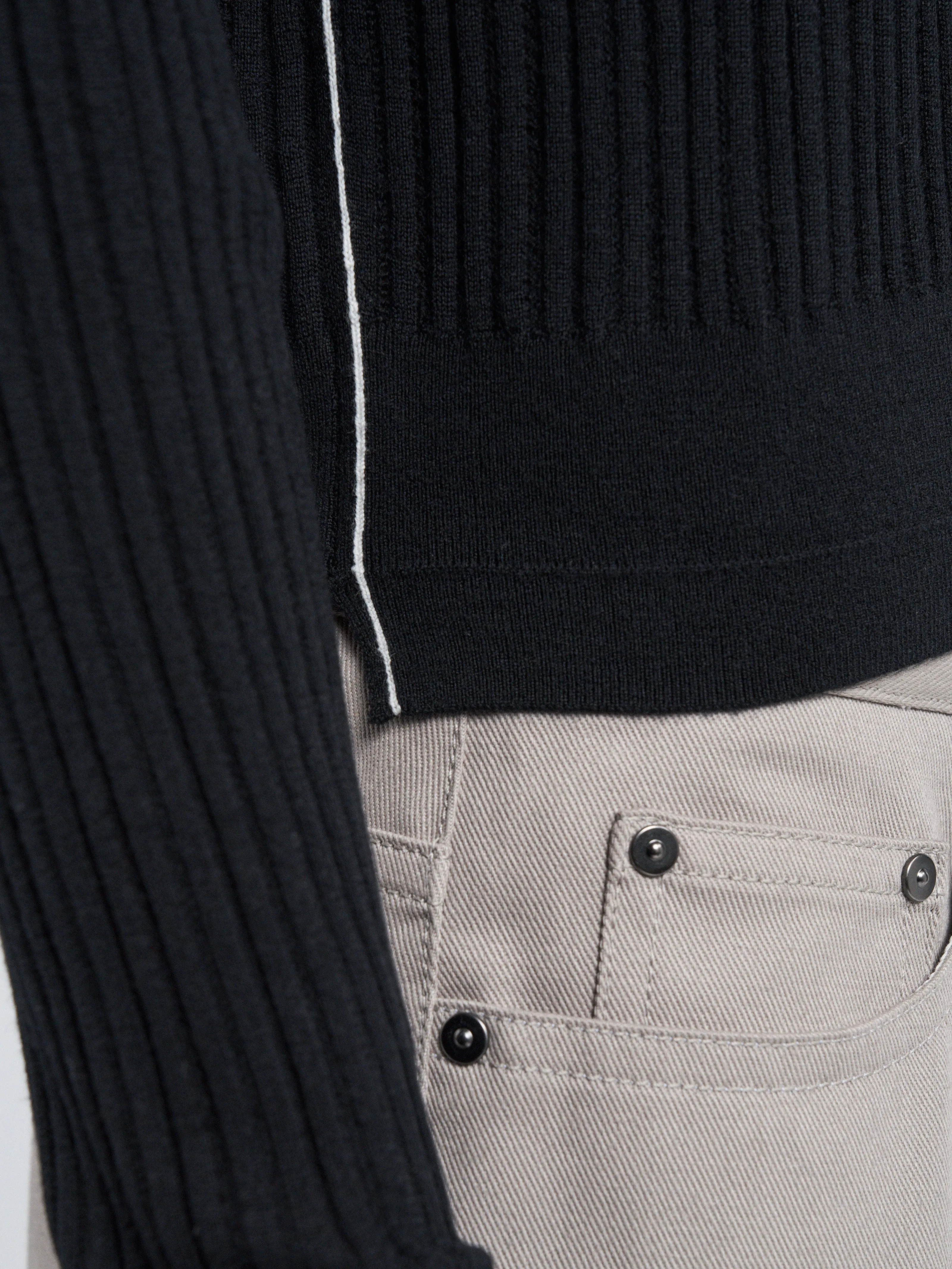 Pointelle Petite Cardigan in Black sold by MARIA McMANUS product image thumbnail 4