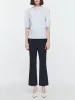 High Waisted Crop Trouser in Midnight Navy sold by MARIA McMANUS