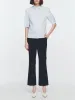 High Waisted Crop Trouser in Midnight Navy sold by MARIA McMANUS