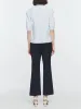 High Waisted Crop Trouser in Midnight Navy sold by MARIA McMANUS