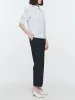 High Waisted Crop Trouser in Midnight Navy sold by MARIA McMANUS