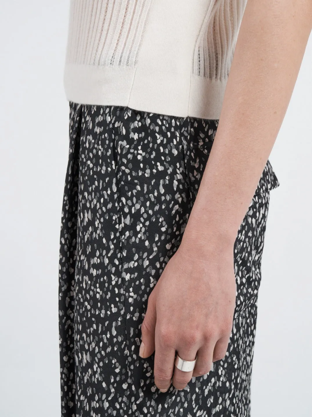 Pointelle Shrunken V Polo in Ivory sold by MARIA McMANUS product image thumbnail 4