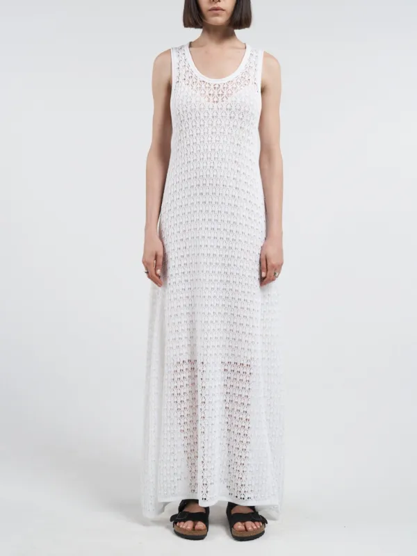 Lace Tank Dress in Milk White sold by MARIA McMANUS