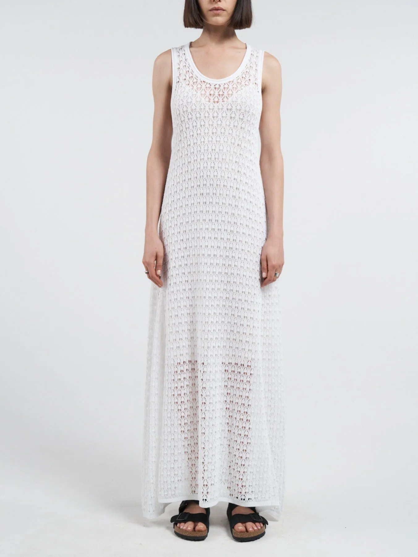 Lace Tank Dress in Milk White sold by MARIA McMANUS