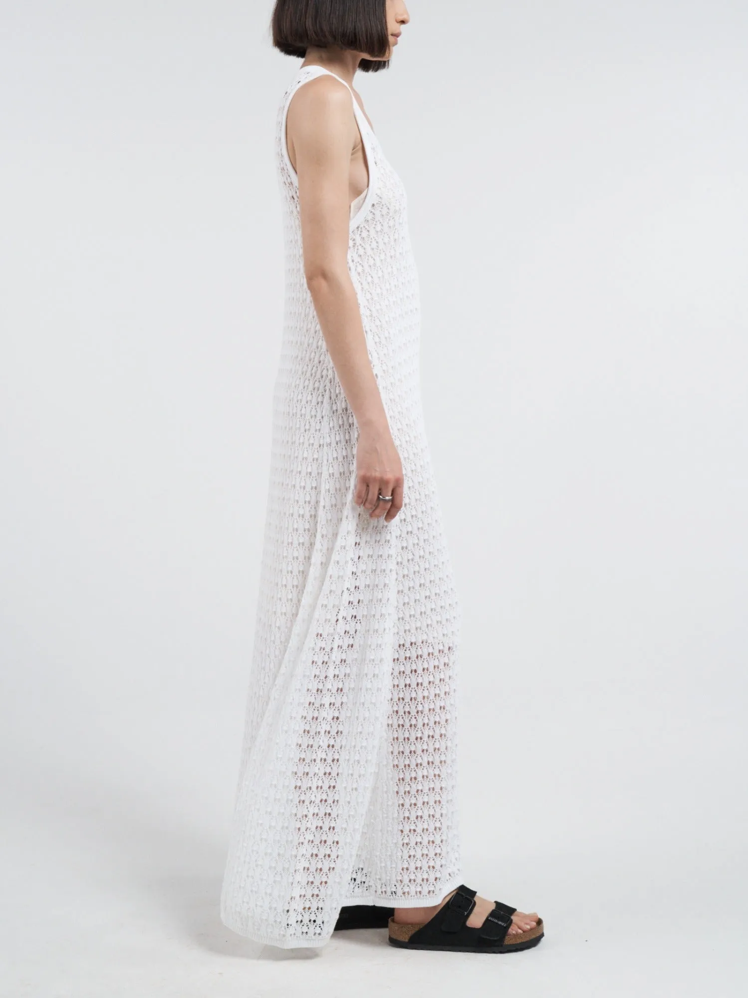 Lace Tank Dress in Milk White sold by MARIA McMANUS product image thumbnail 2