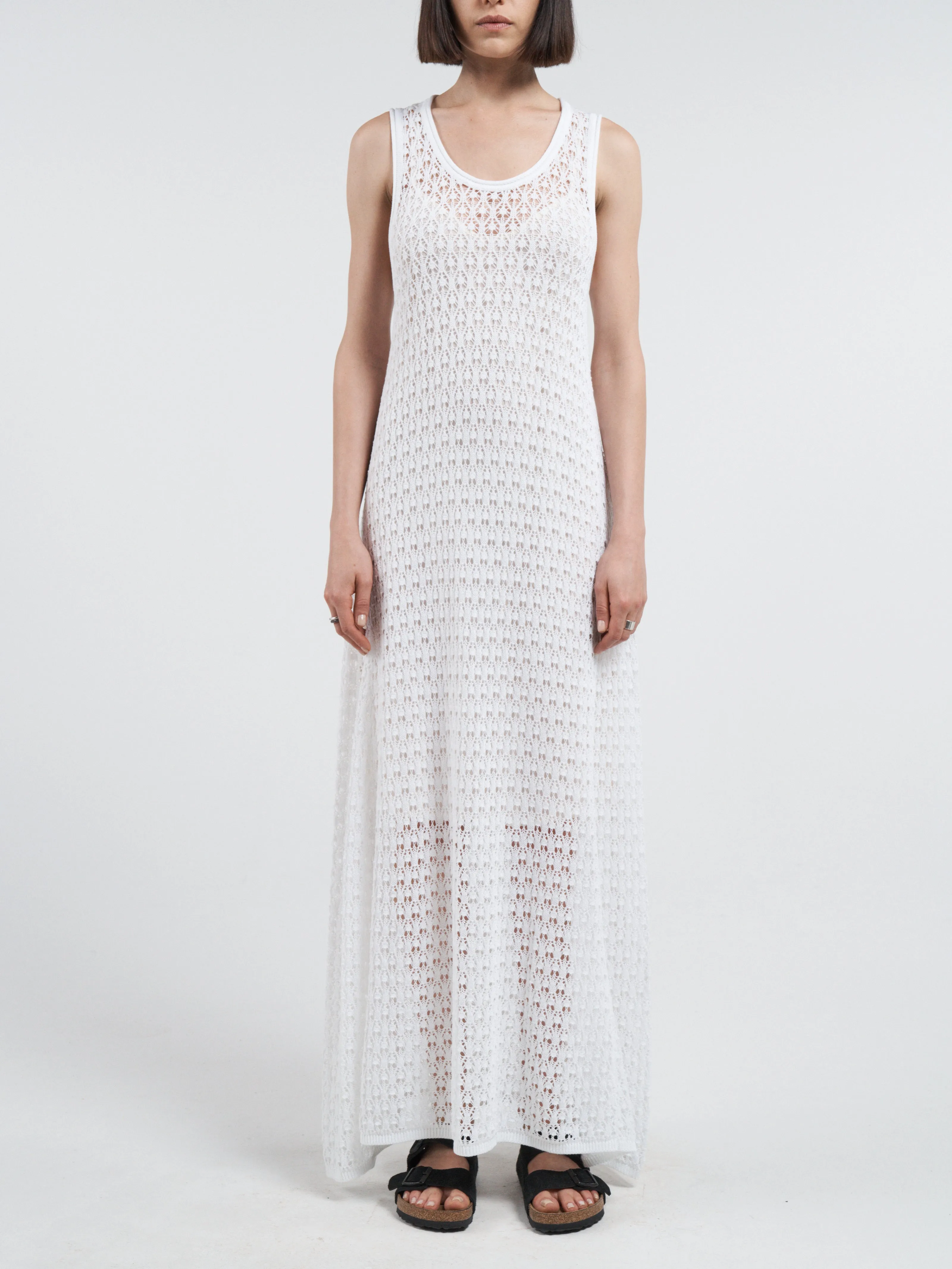 Lace Tank Dress in Milk White sold by MARIA McMANUS product image thumbnail 4