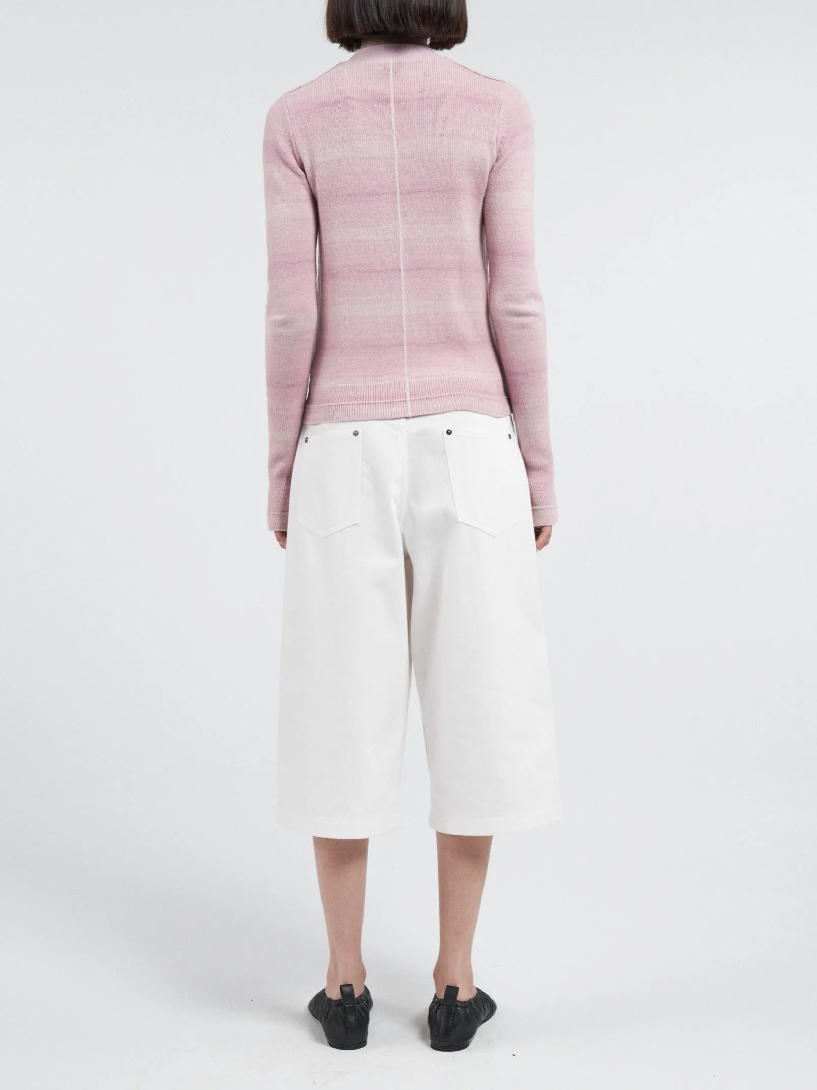 Featherweight Slim Cardigan in Space Dye Pink sold by MARIA McMANUS product image thumbnail 3