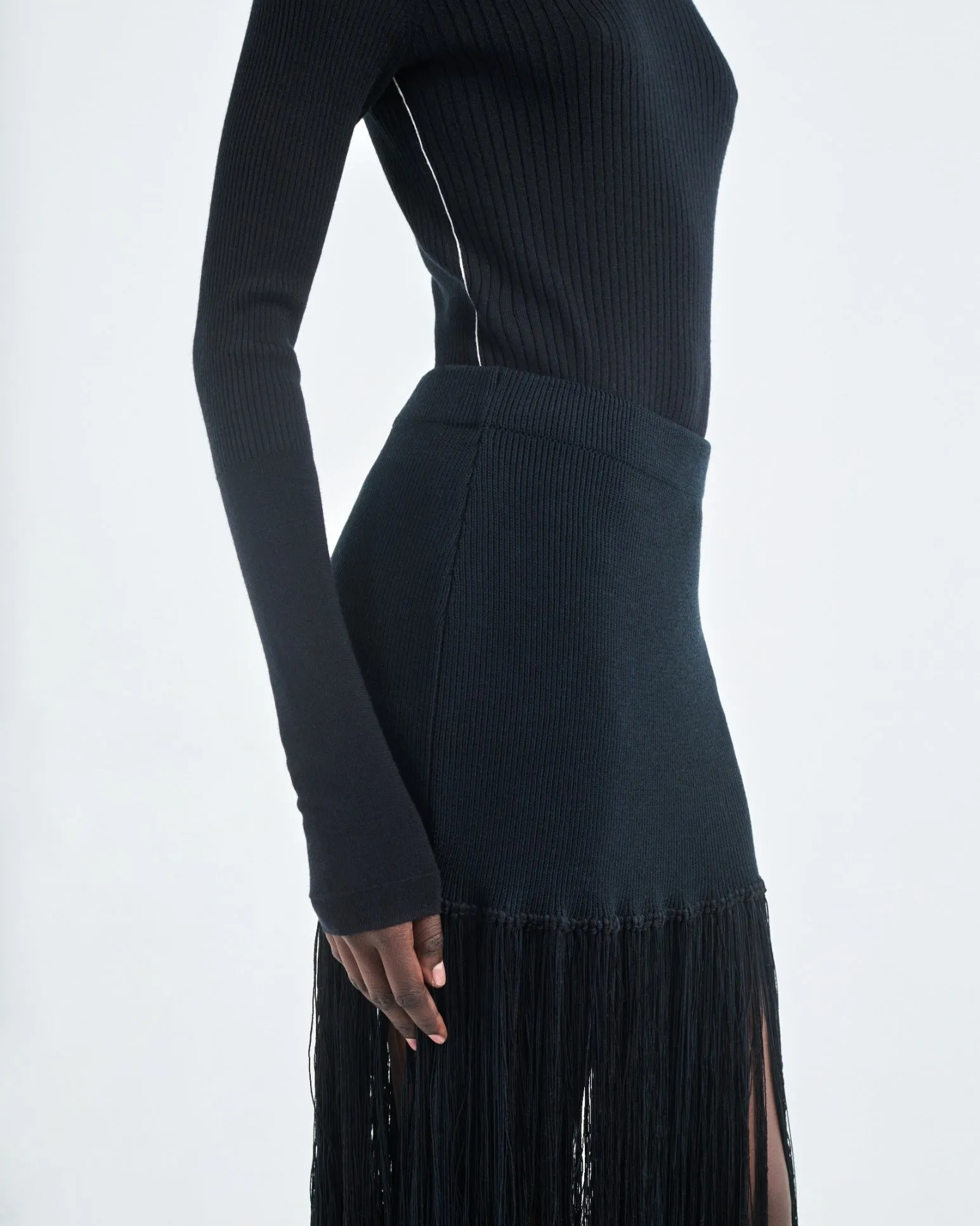 Ribbed Turtleneck in Black sold by MARIA McMANUS product image thumbnail 3