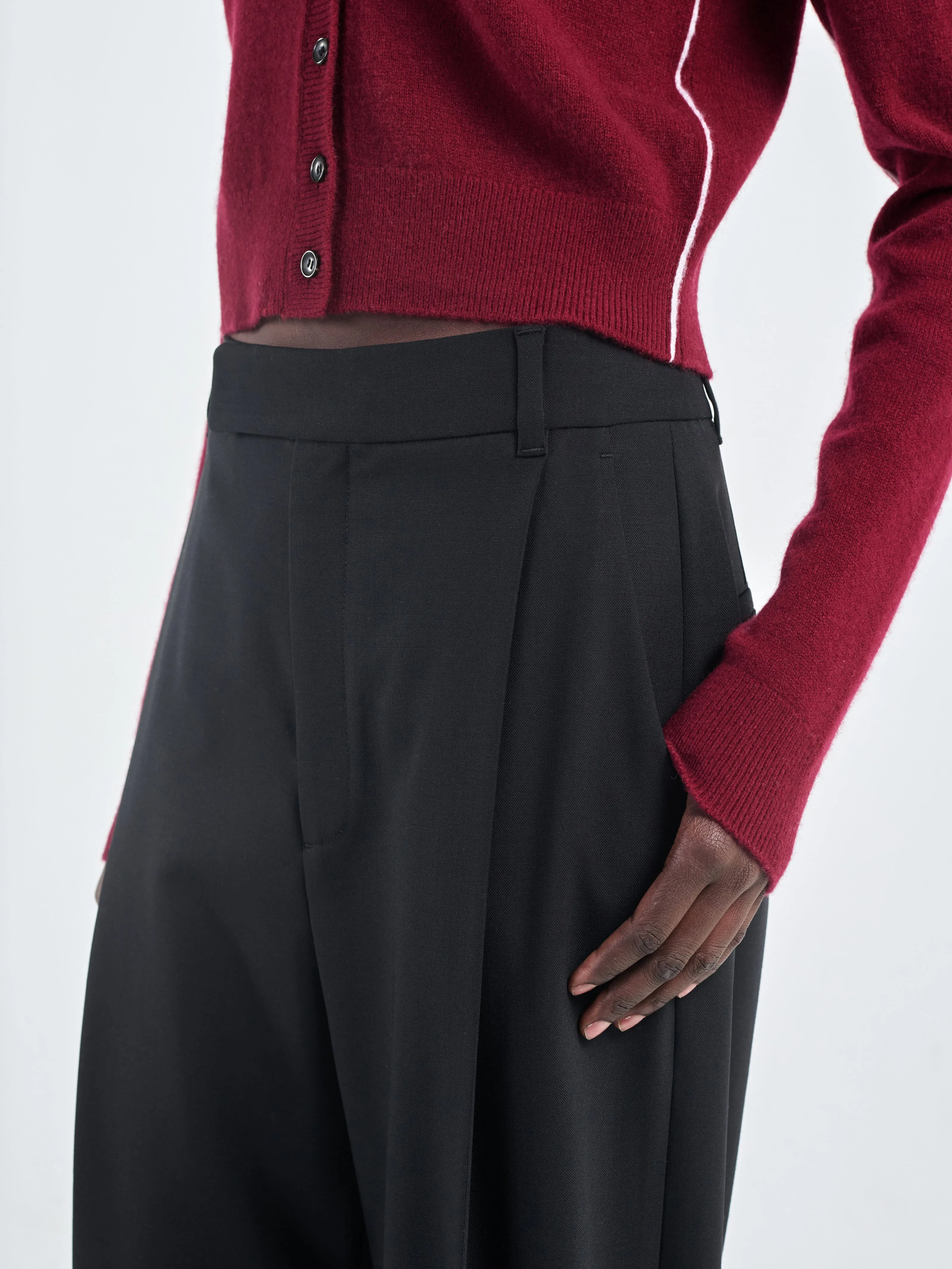 Shrunken V Cardigan in Ox Blood sold by MARIA McMANUS product image thumbnail 4