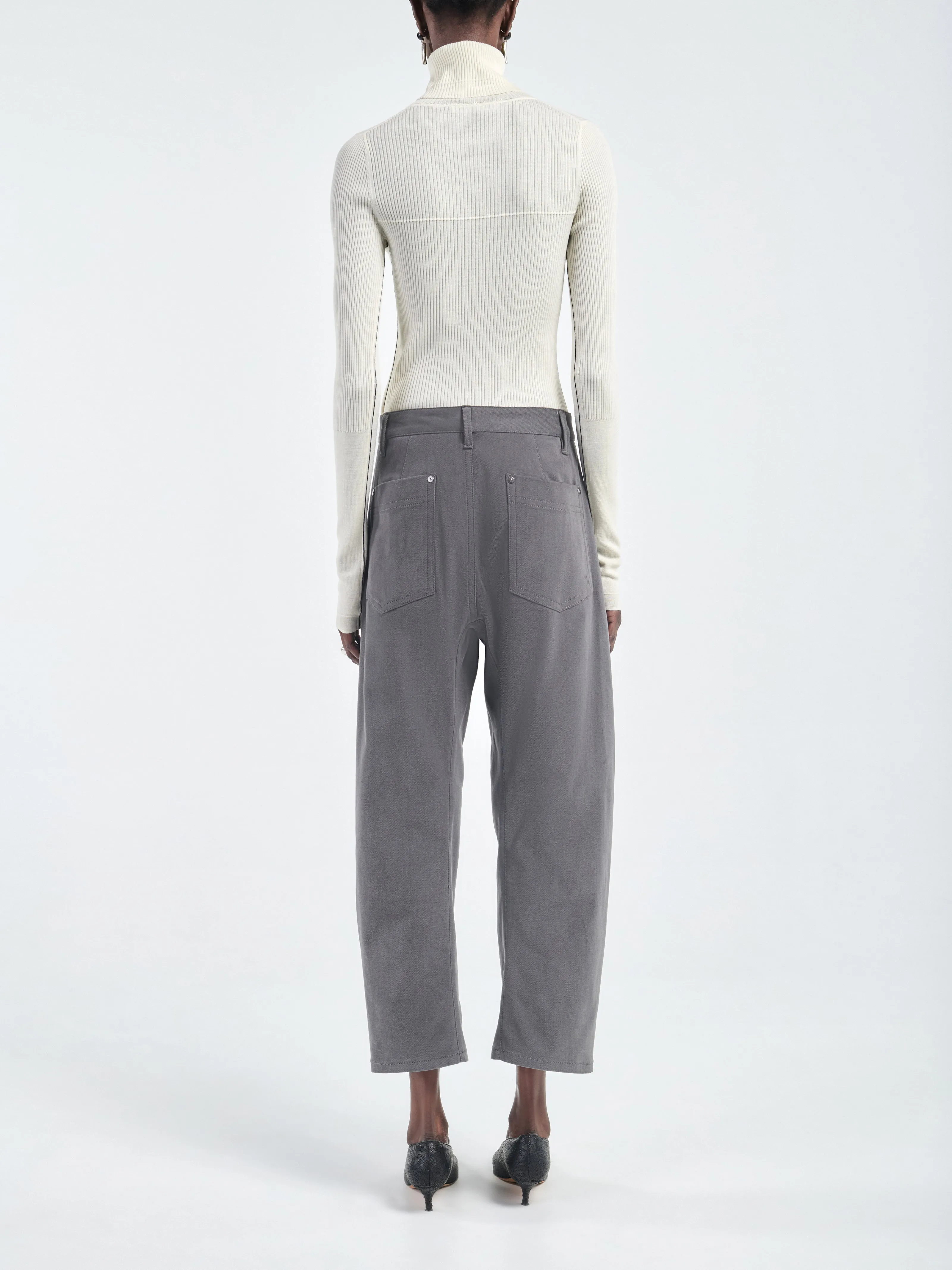 Ribbed Turtleneck in Ivory sold by MARIA McMANUS product image thumbnail 3