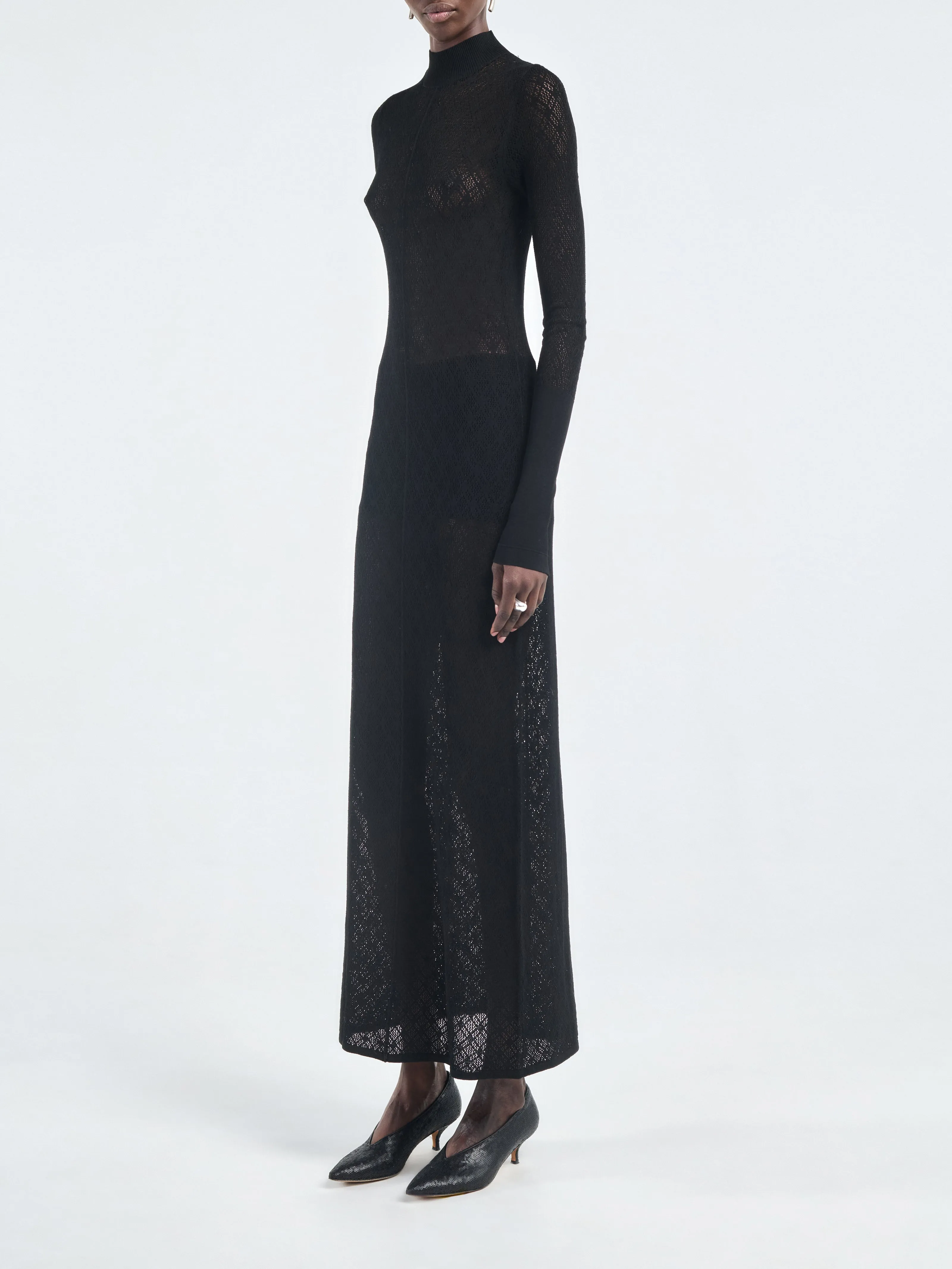 Lace Mock Dress in Black sold by MARIA McMANUS product image thumbnail 3