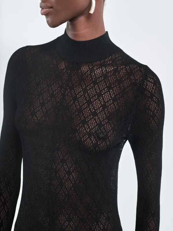 Lace Mock Dress in Black made by MARIA McMANUS
